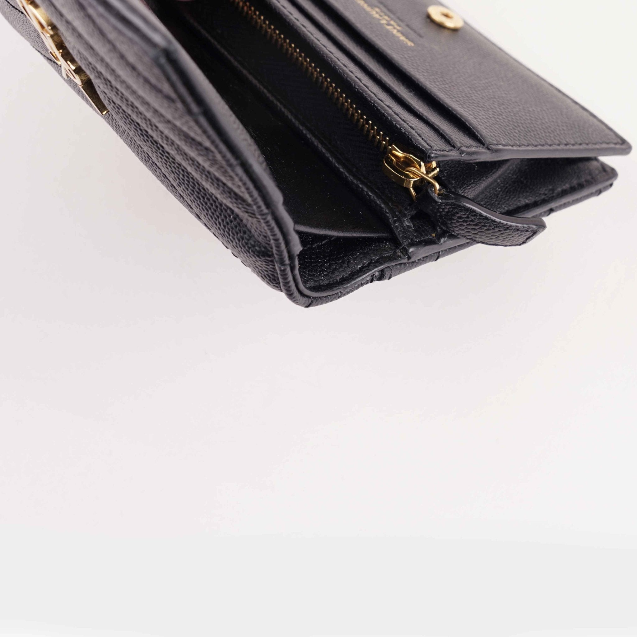 Cassandre Compact Fold Wallet - SAINT LAURENT - Affordable Luxury image