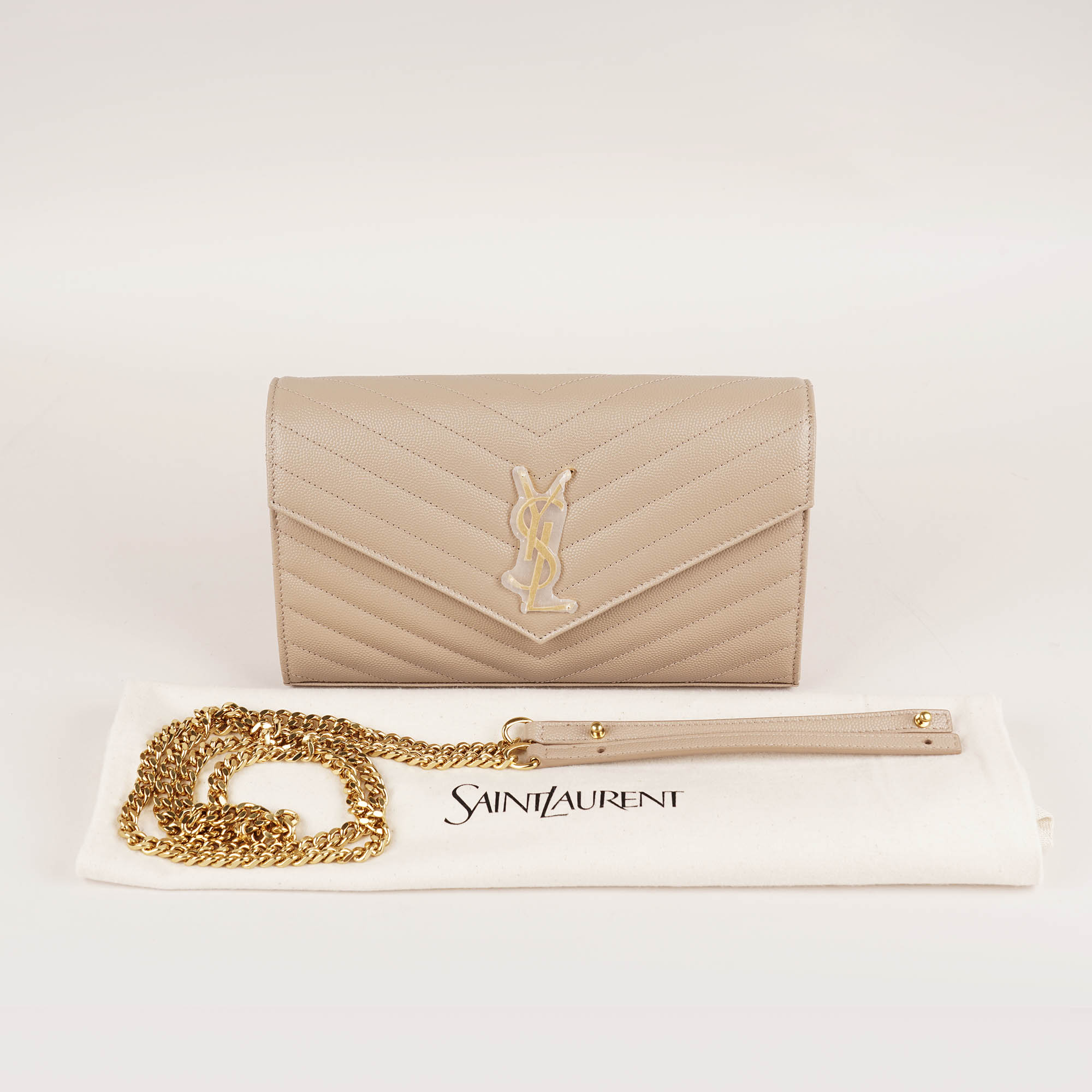 Cassandre Large Wallet On Chain - SAINT LAURENT - Affordable Luxury image