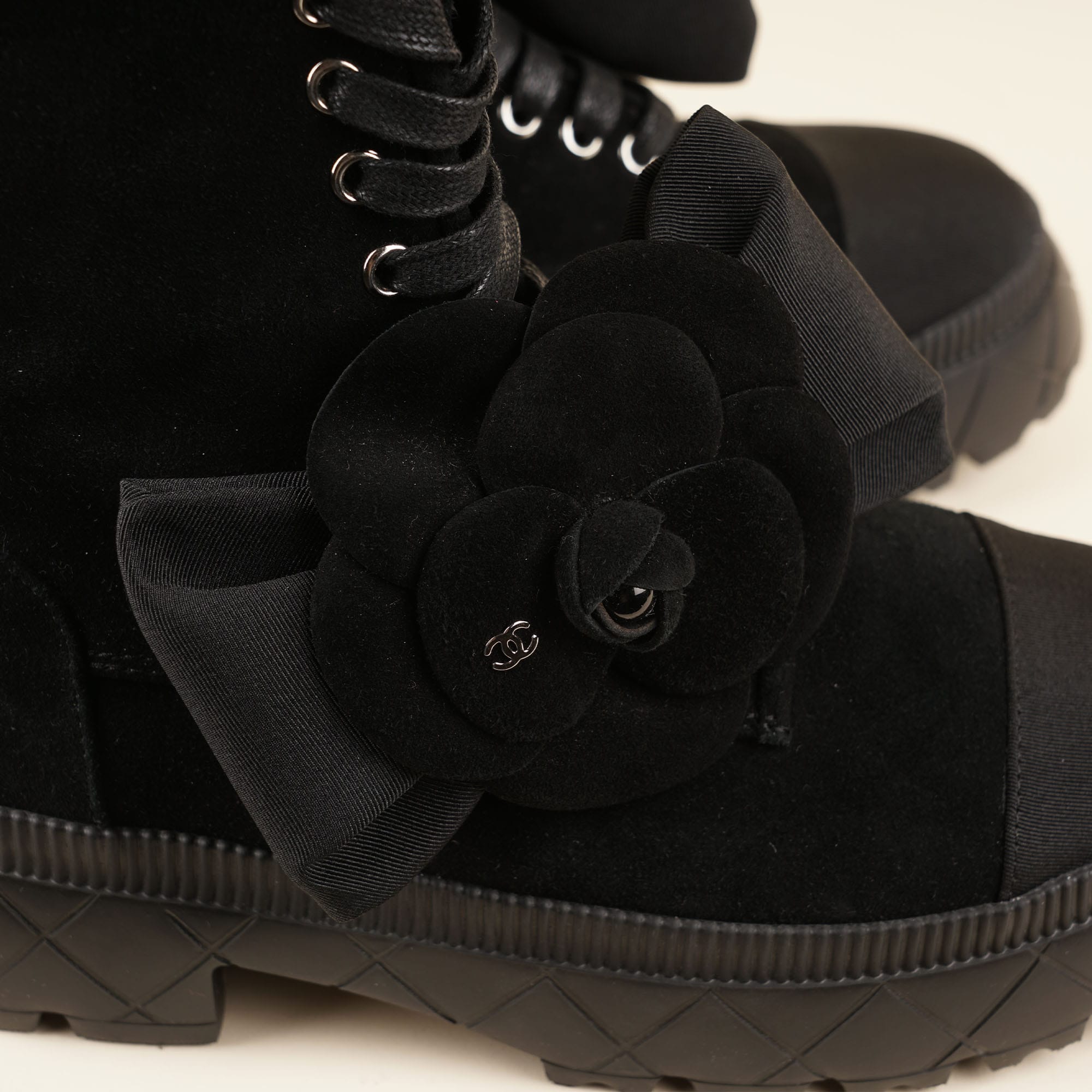 CC Camellia Boots 38 - CHANEL - Affordable Luxury image