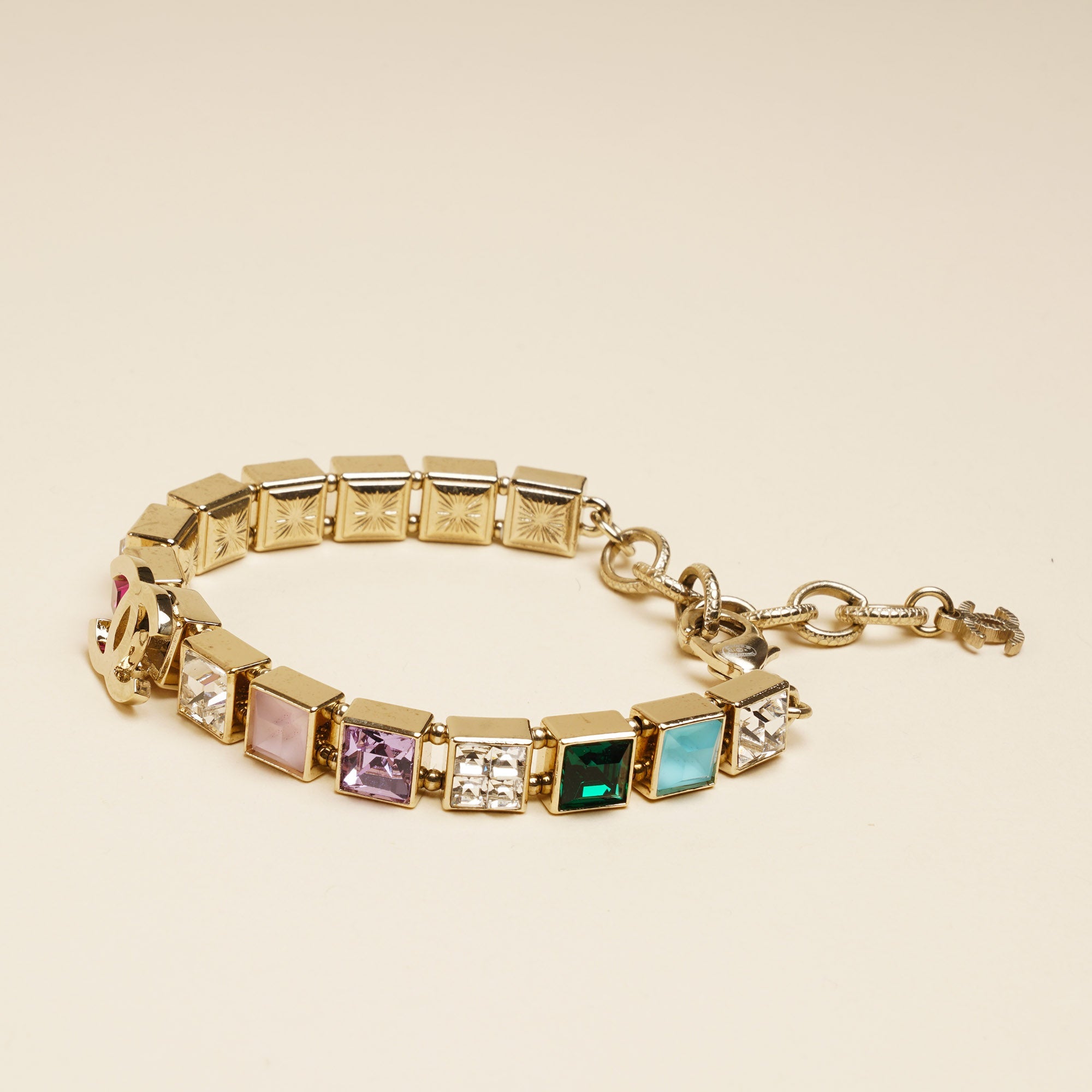 CC Rhinestone Bracelet - CHANEL - Affordable Luxury image