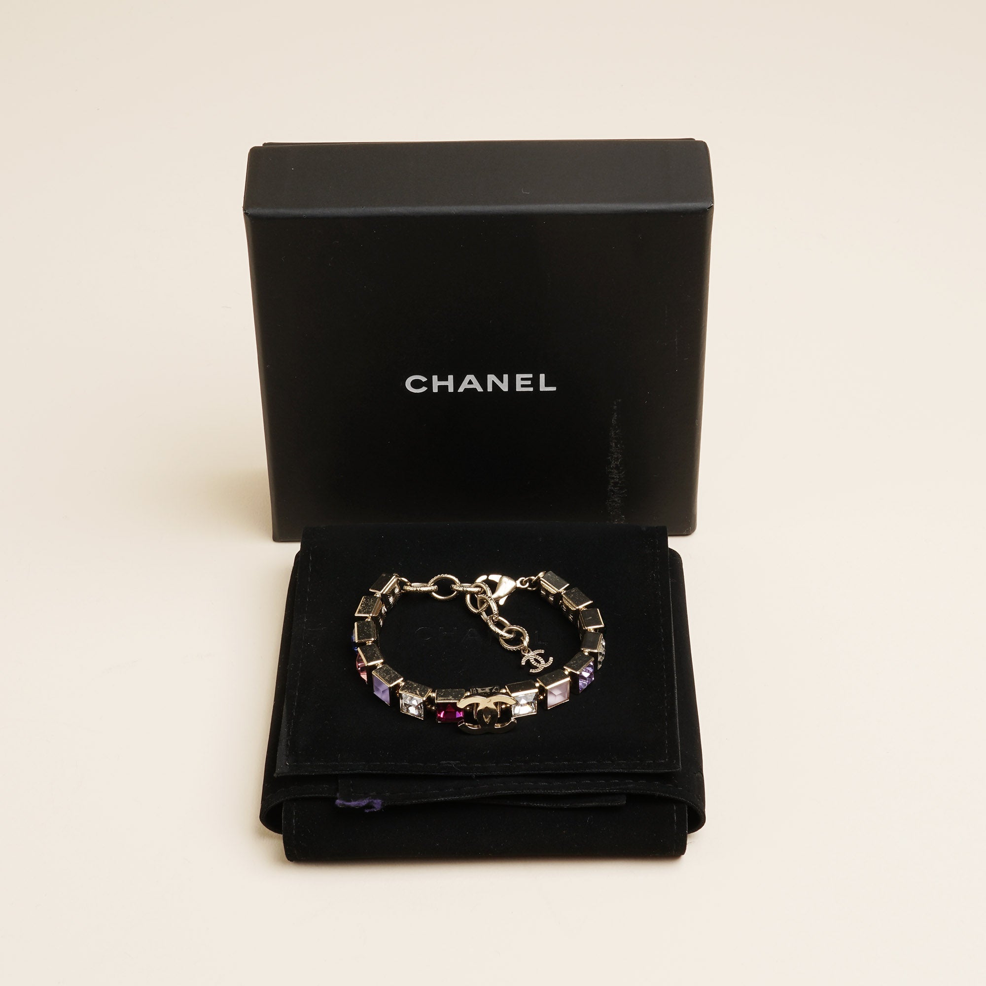 CC Rhinestone Bracelet - CHANEL - Affordable Luxury image