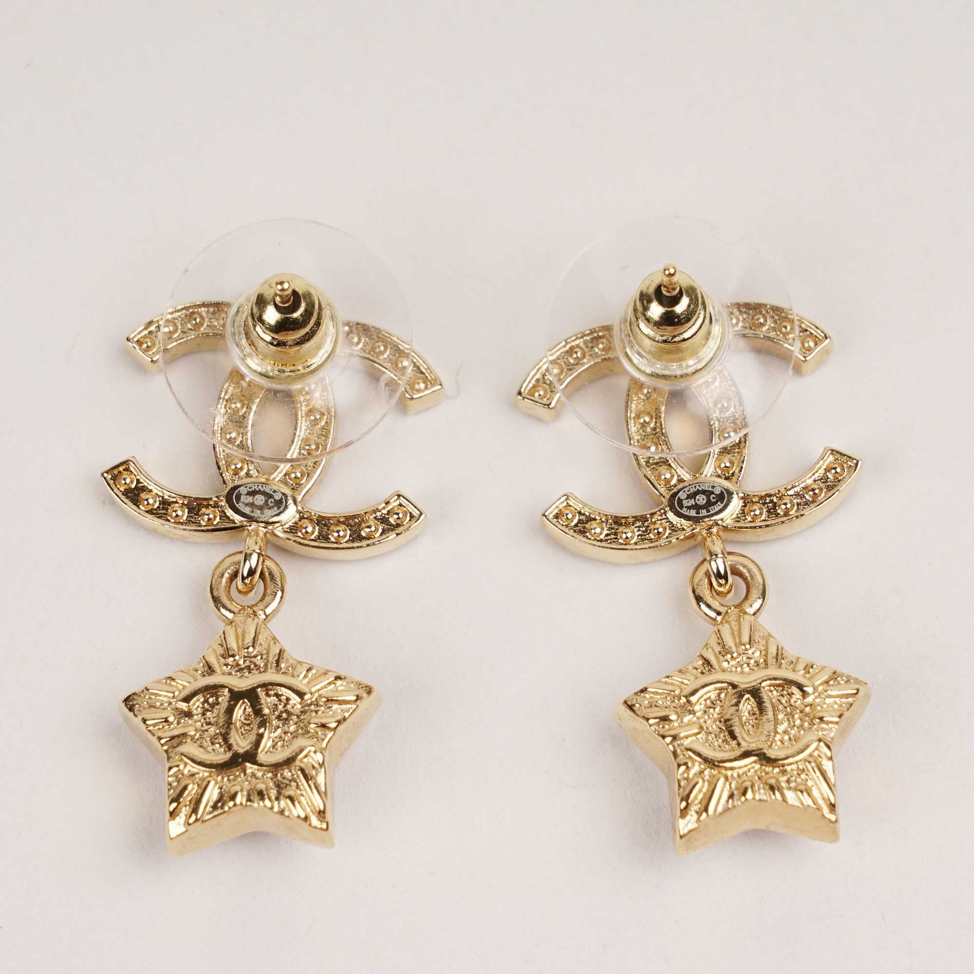 CC Star Earrings - CHANEL - Affordable Luxury image
