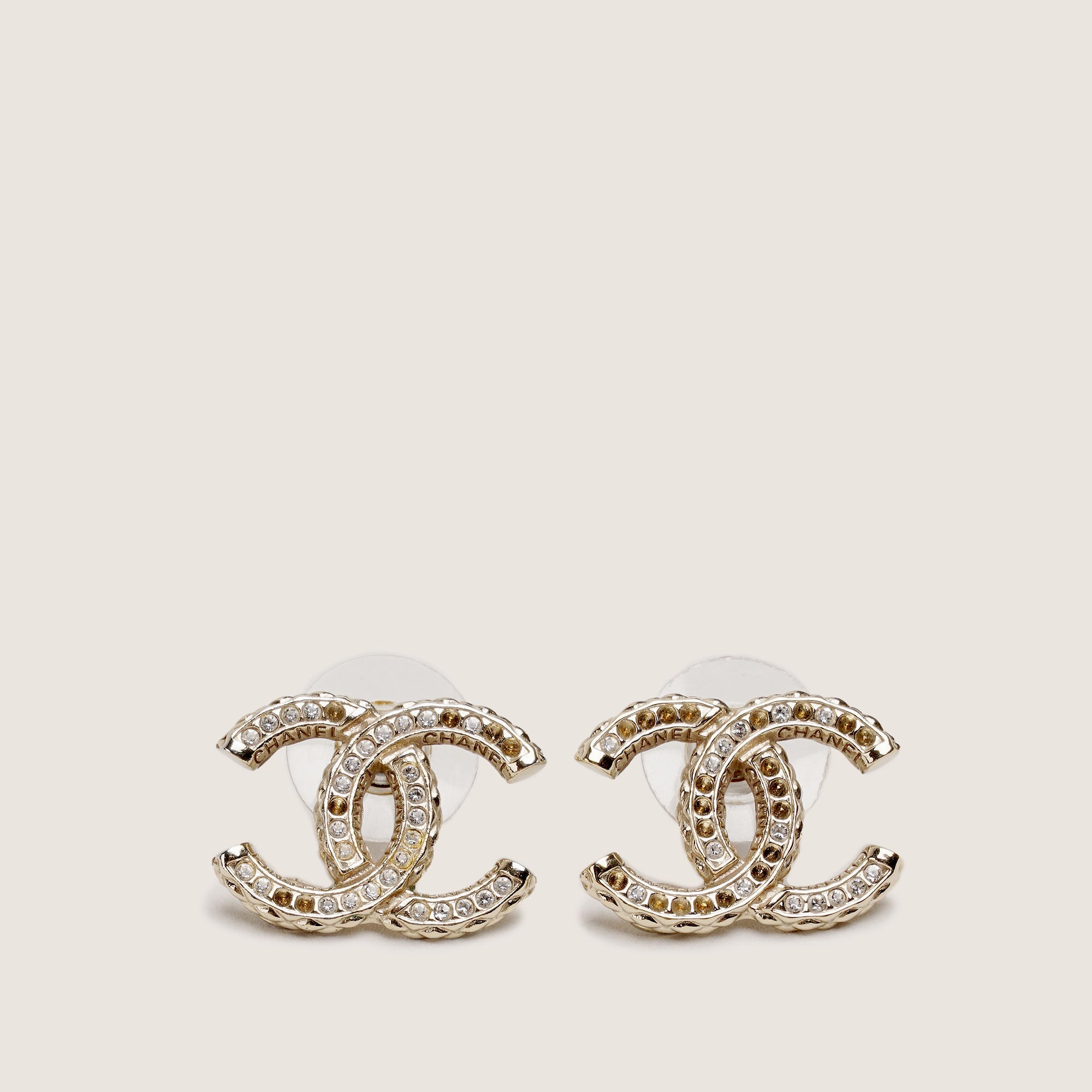 CC Strass Earrings - CHANEL - Affordable Luxury