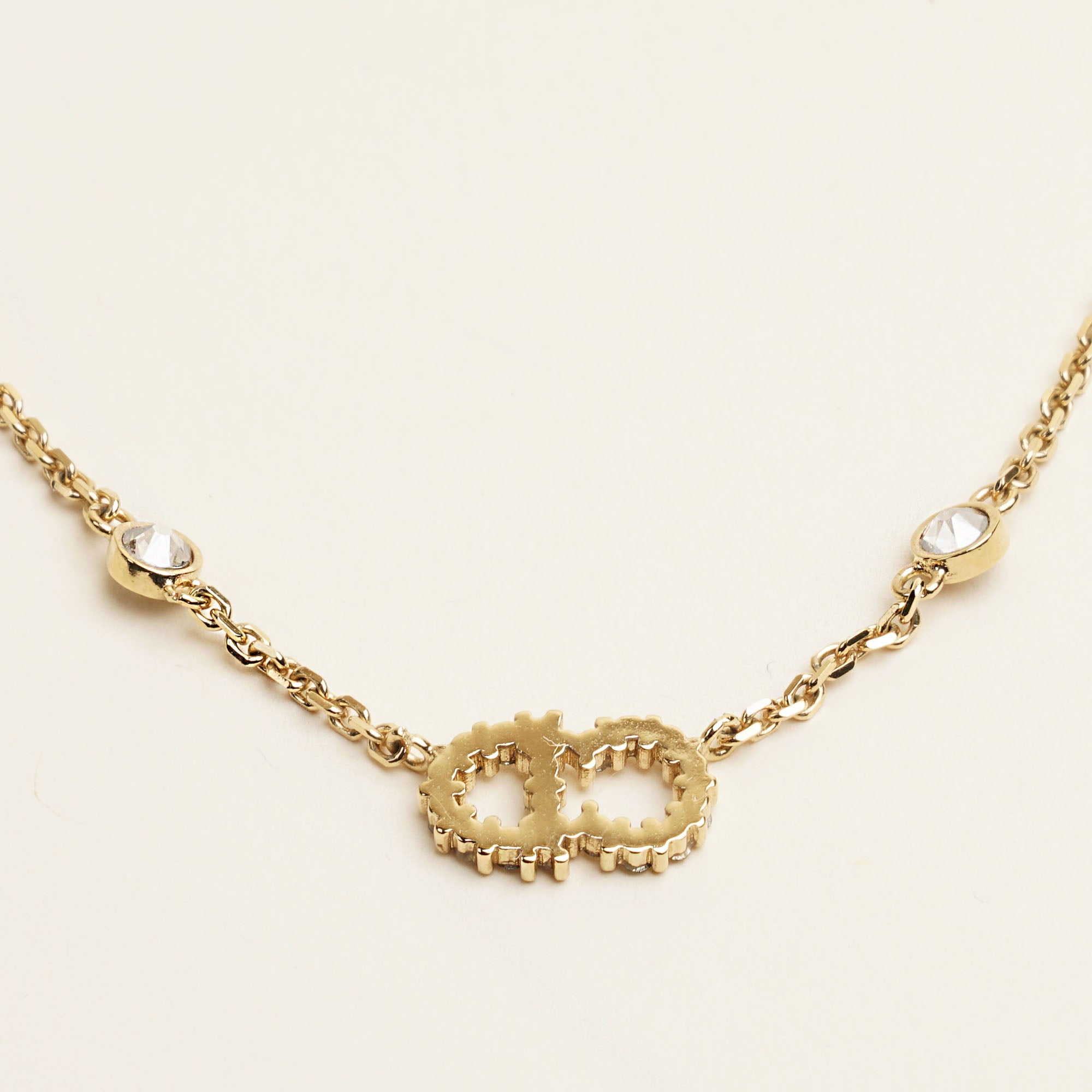 CD Pearl Crystal Necklace - CHRISTIAN DIOR - Affordable Luxury image