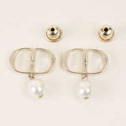 CD Pearl Earrings - CHRISTIAN DIOR - Affordable Luxury thumbnail image