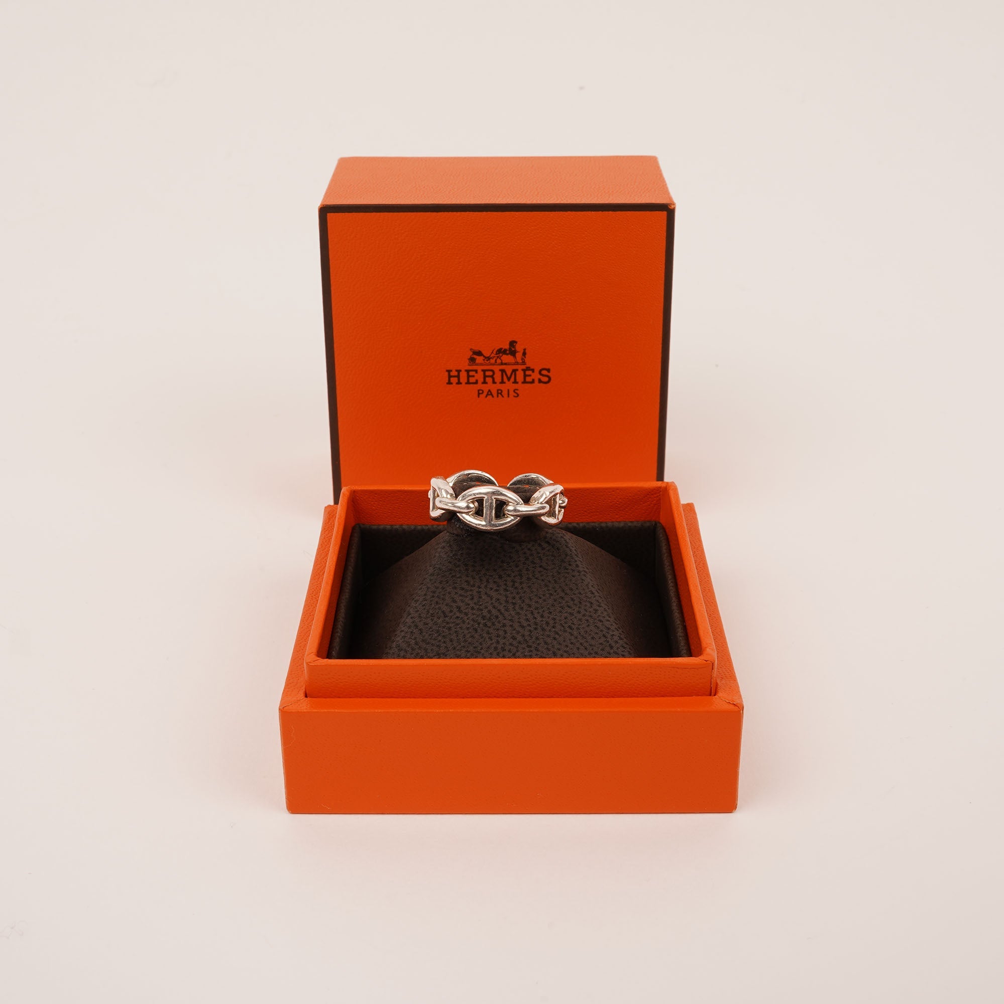 Chaine D'ancre Enchainee Ring Sterling Silver - HERMÈS - Affordable Luxury image