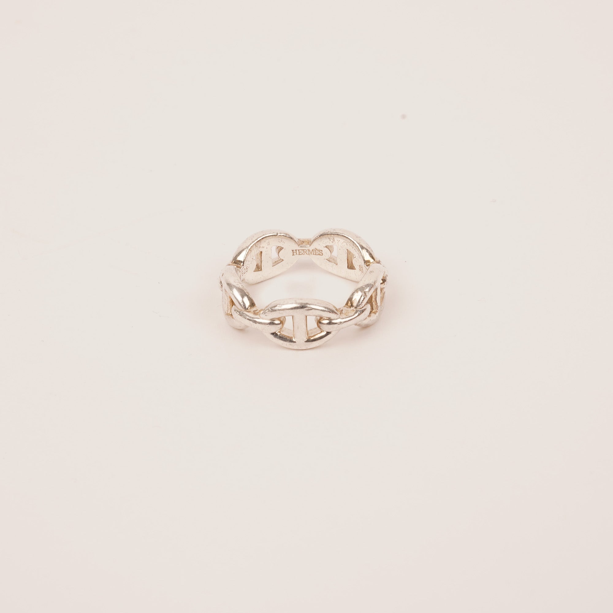 Chaine D'ancre Enchainee Ring Sterling Silver - HERMÈS - Affordable Luxury