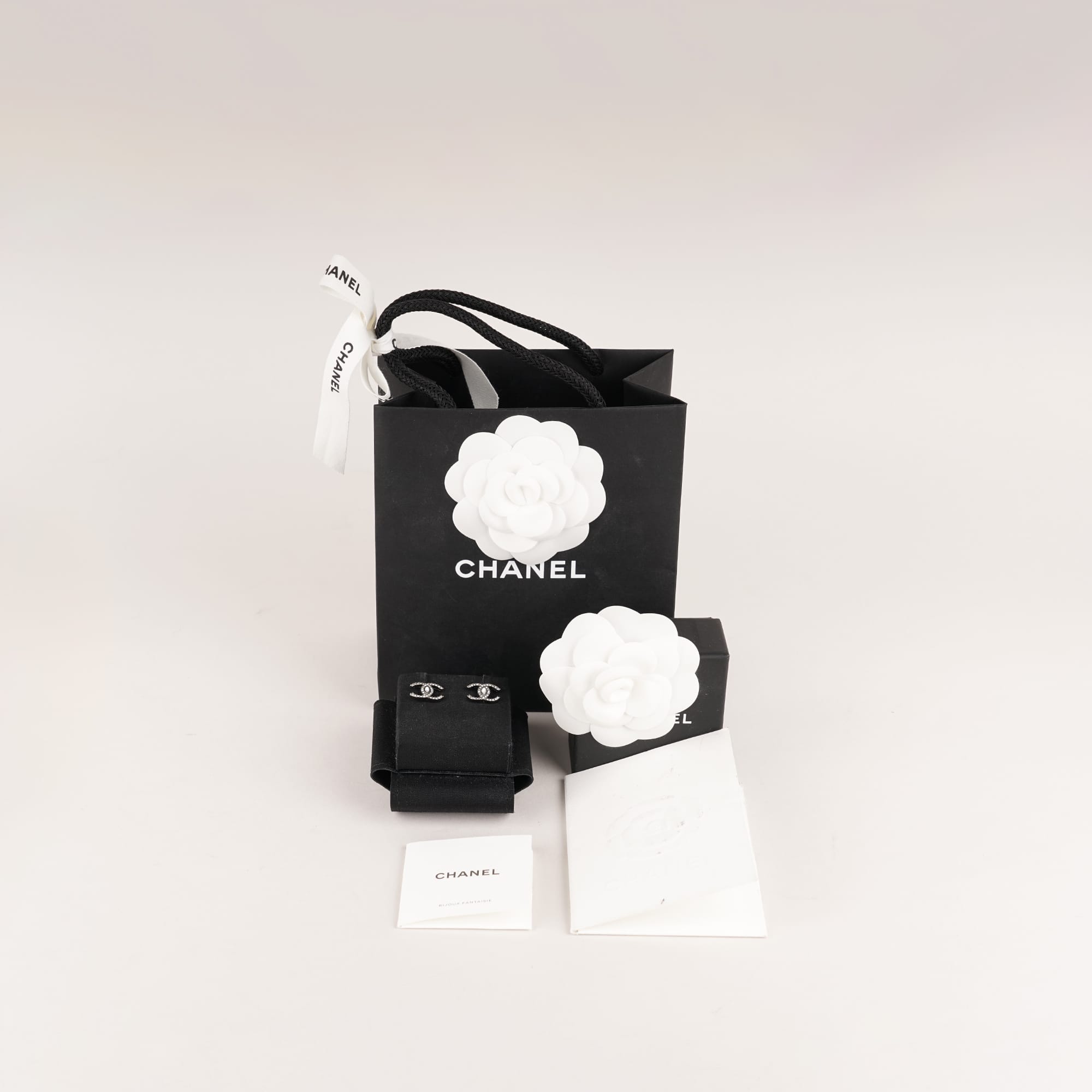Chanel CC Crystal Earrings - CHANEL - Affordable Luxury image