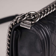 Chanel Old Medium Boy Bag Black Lambskin - CHANEL - Affordable Luxury thumbnail image