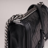 Chanel Old Medium Boy Bag Black Lambskin - CHANEL - Affordable Luxury thumbnail image