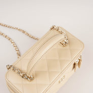 Chanel Vanity Top Handle Beige Lambskin - CHANEL - Affordable Luxury thumbnail image