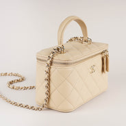 Chanel Vanity Top Handle Beige Lambskin - CHANEL - Affordable Luxury thumbnail image