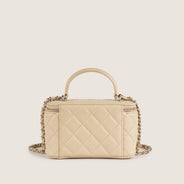 Chanel Vanity Top Handle Beige Lambskin - CHANEL - Affordable Luxury thumbnail image