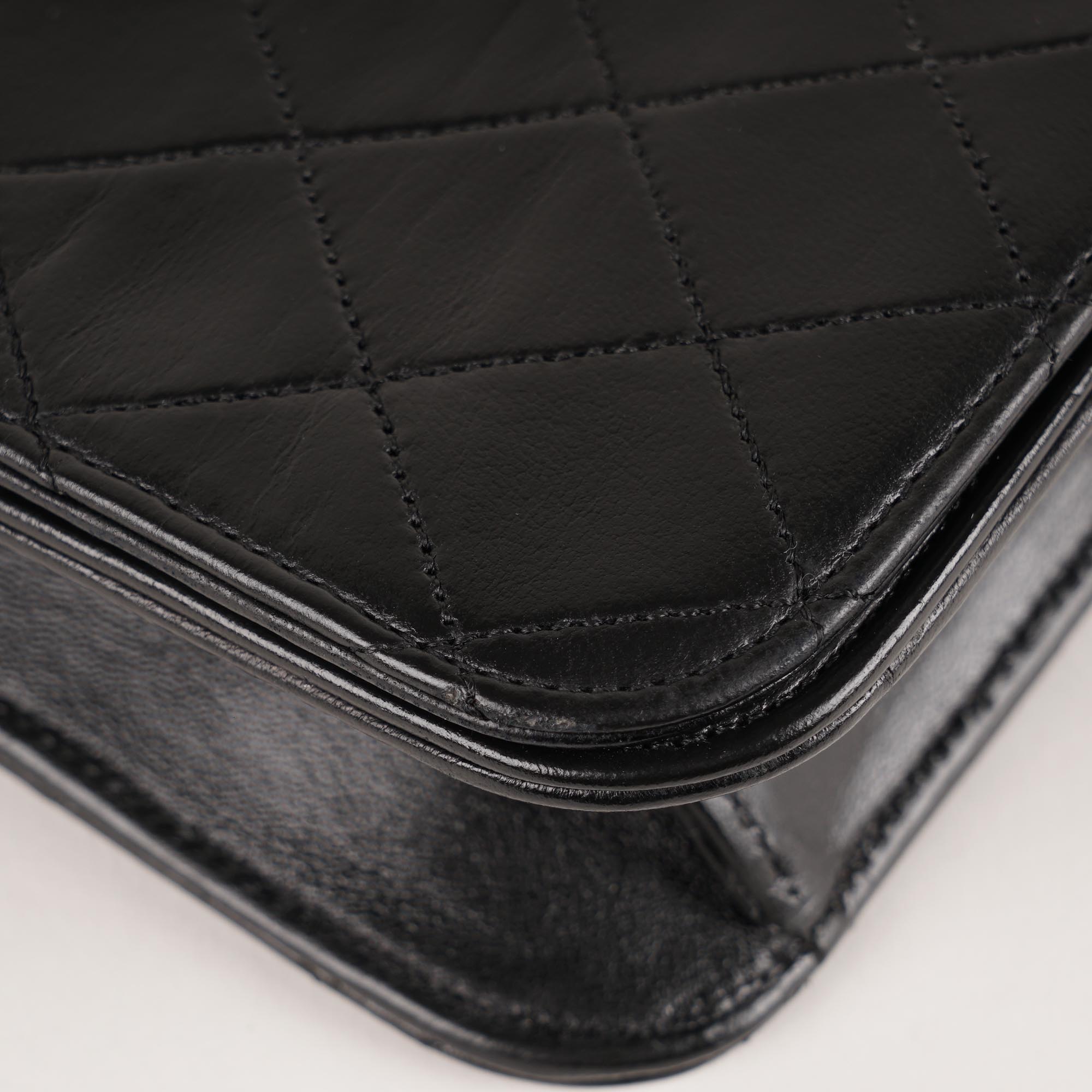 Chanel Vintage Full Flap Black Quilted Lambskin - CHANEL - Affordable Luxury image
