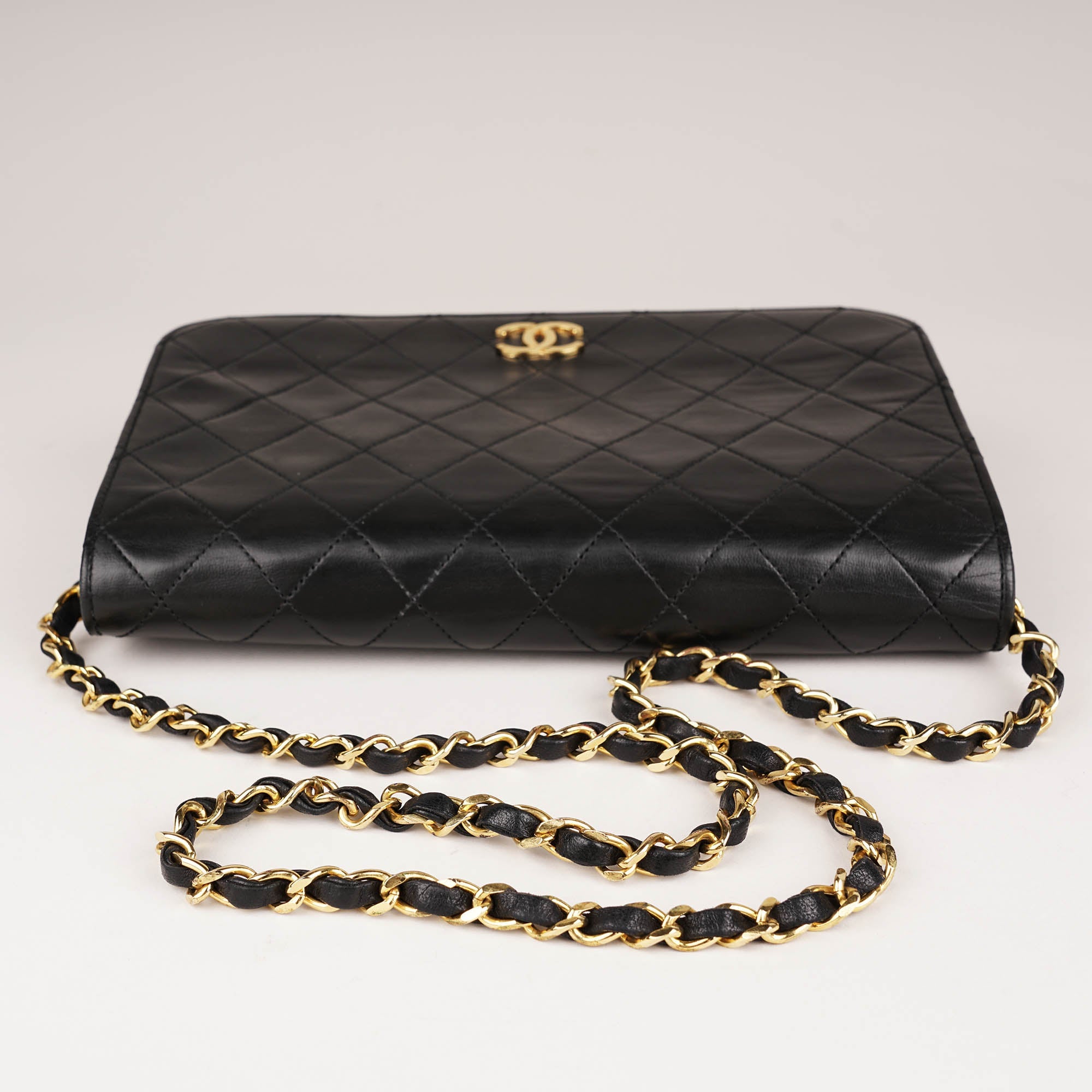 Chanel Vintage Full Flap Black Quilted Lambskin - CHANEL - Affordable Luxury image