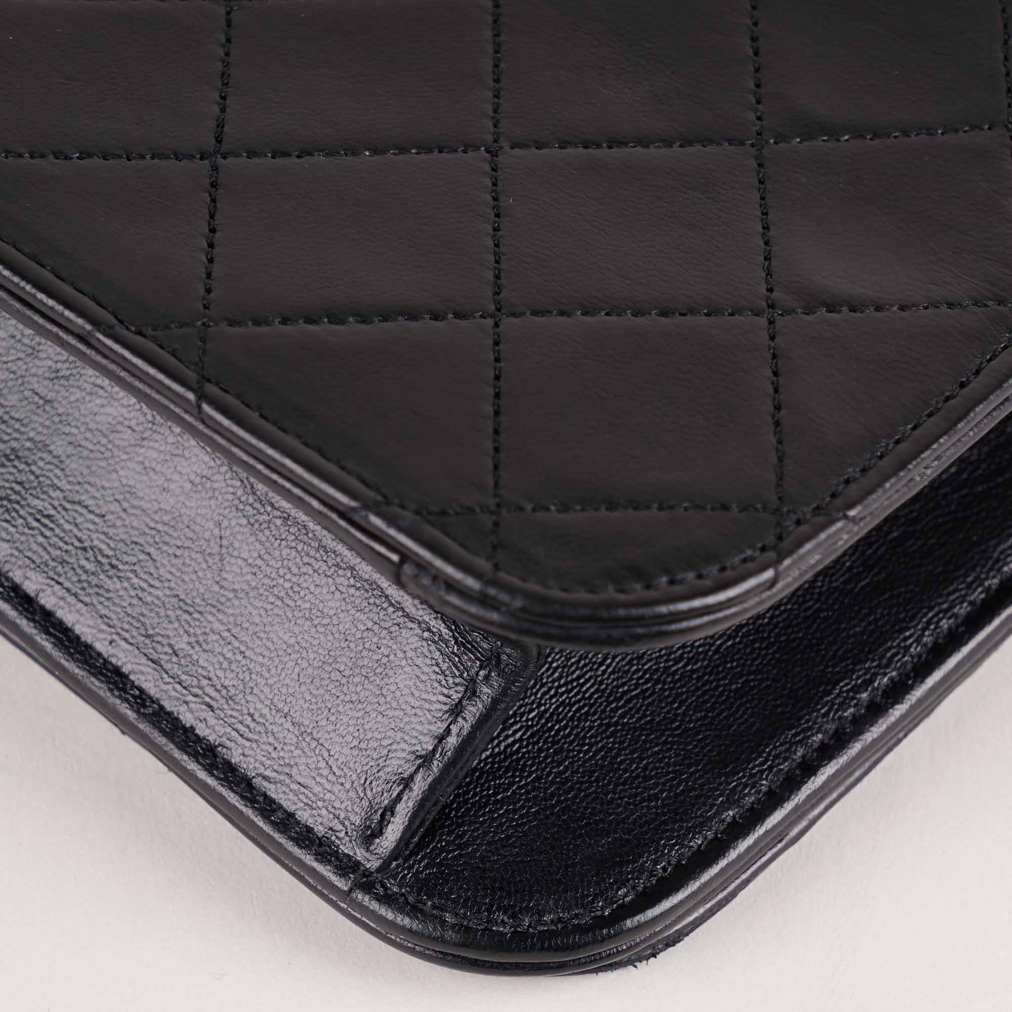 Chanel Vintage Full Flap Black Quilted Lambskin - CHANEL - Affordable Luxury image