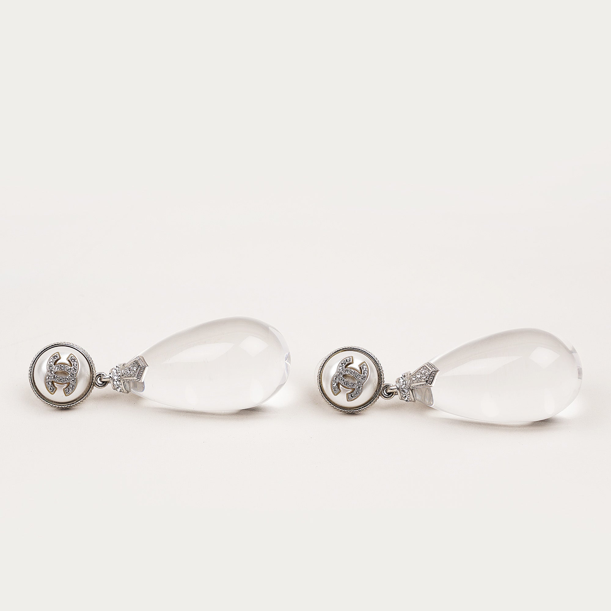 Chanel XL Crystal Drop Earrings - CHANEL - Affordable Luxury image