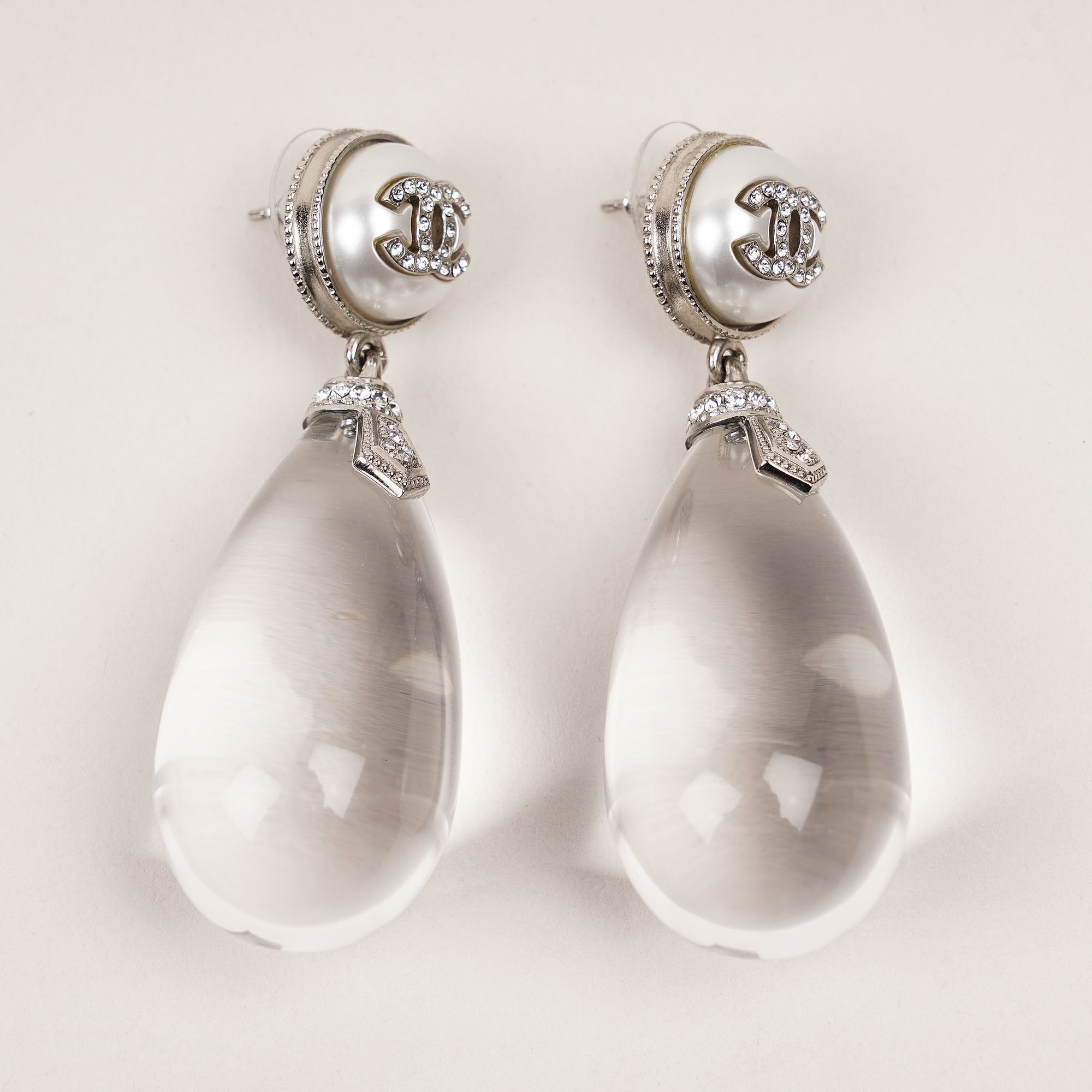 Chanel XL Crystal Drop Earrings - CHANEL - Affordable Luxury image