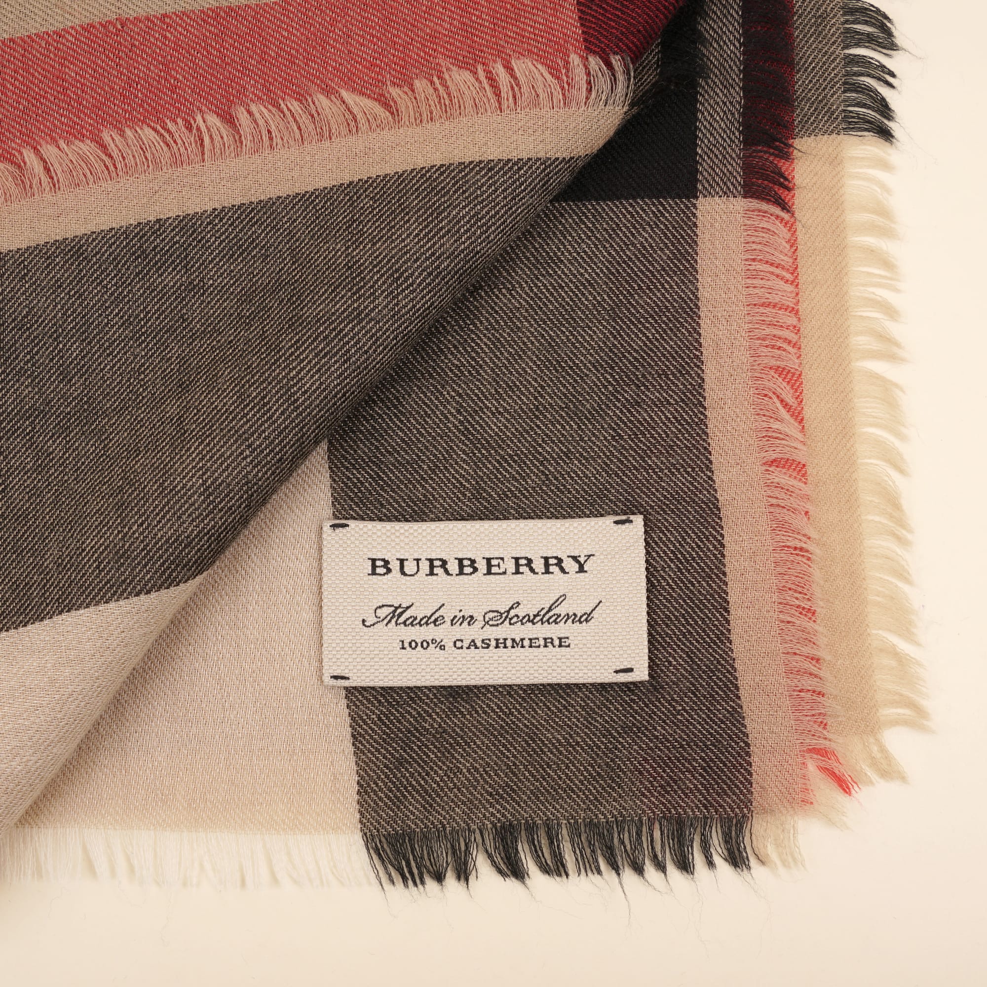 Check Cashmere Scarf - BURBERRY - Affordable Luxury image