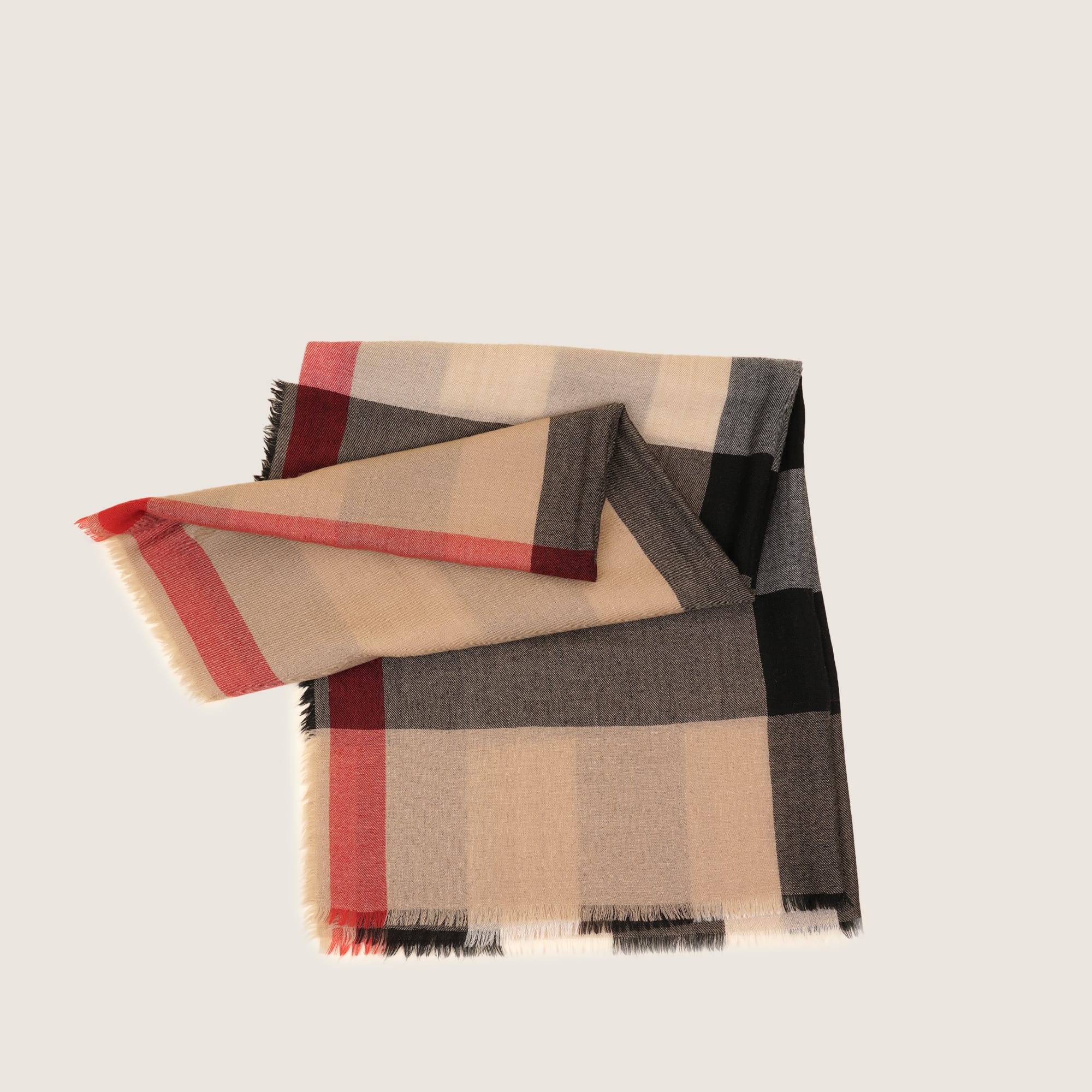 Check Cashmere Scarf - BURBERRY - Affordable Luxury