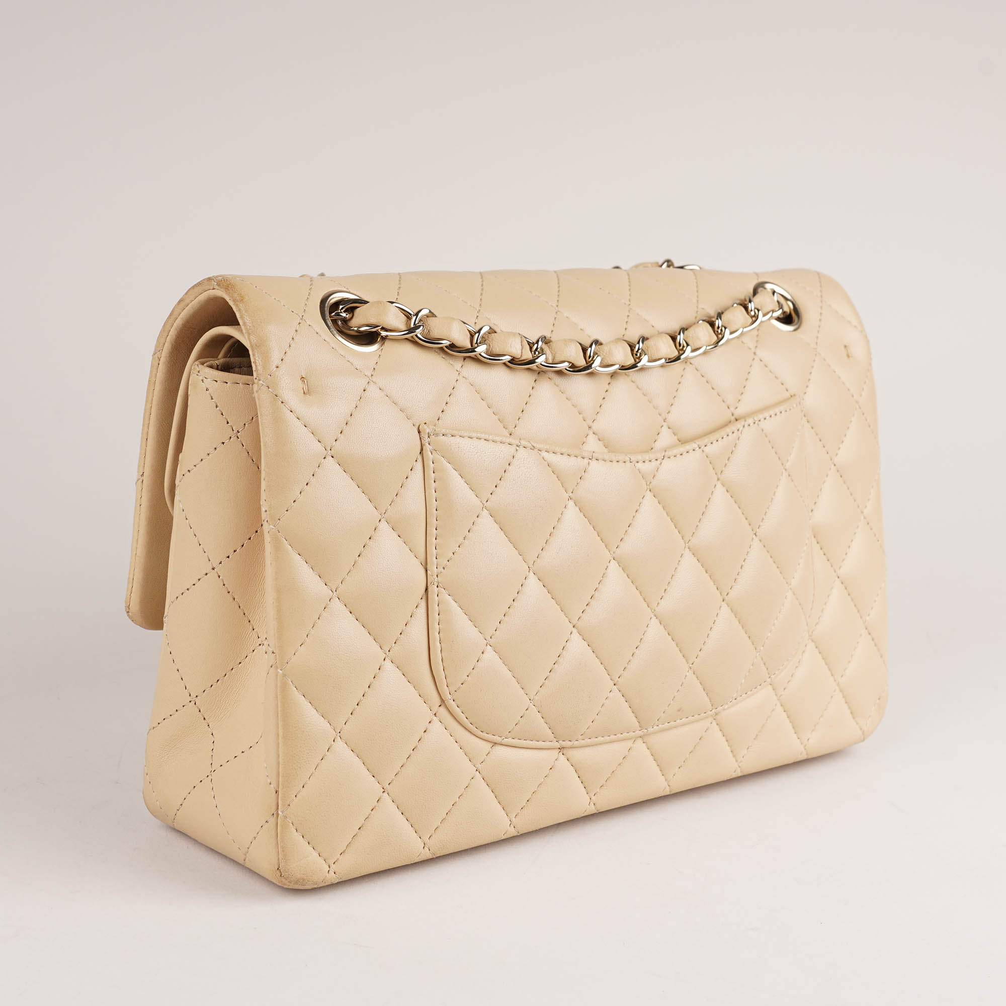 Classic Medium Double Flap Bag Beige 2023 - CHANEL - Affordable Luxury image