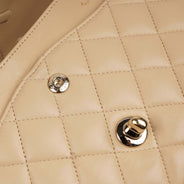 Classic Medium Double Flap Bag Beige - CHANEL - Affordable Luxury thumbnail image