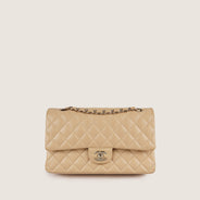 Classic Medium Double Flap Bag Beige - CHANEL - Affordable Luxury thumbnail image