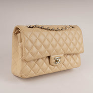 Classic Medium Double Flap Bag Beige - CHANEL - Affordable Luxury thumbnail image