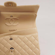 Classic Medium Double Flap Bag Beige - CHANEL - Affordable Luxury thumbnail image