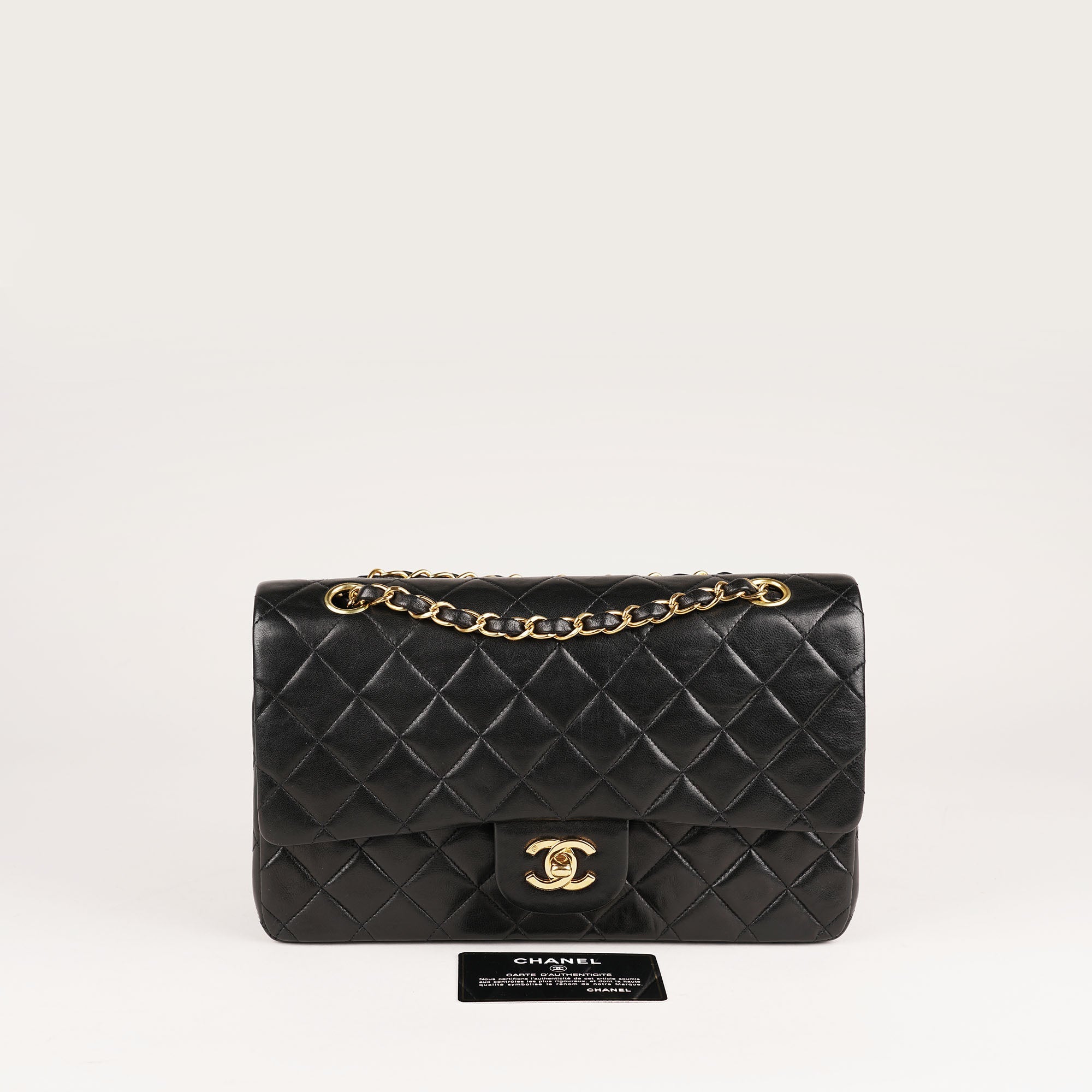 Classic Medium Double Flap Bag Black - CHANEL - Affordable Luxury image