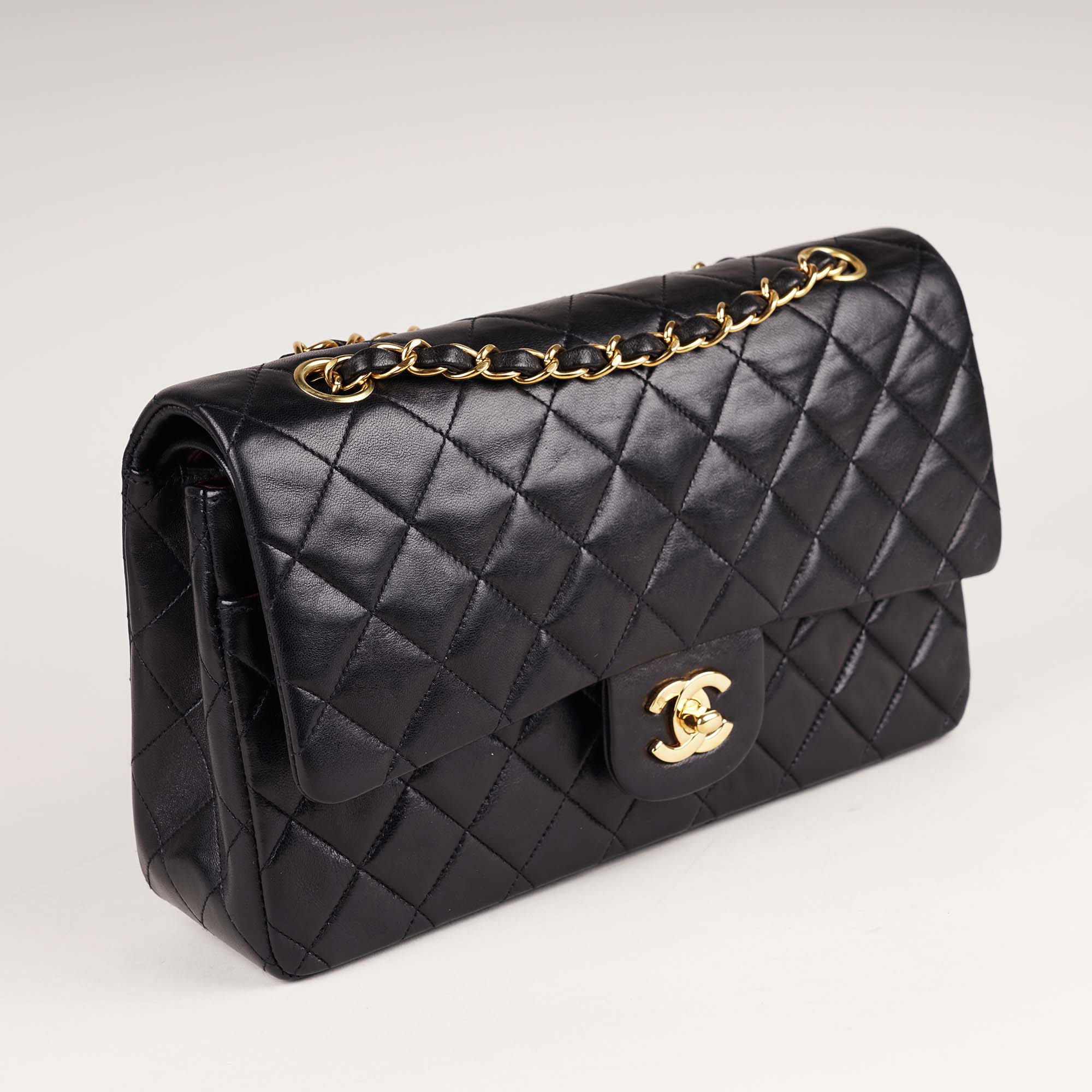 Classic Medium Double Flap Bag Black - CHANEL - Affordable Luxury image