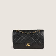Classic Medium Double Flap Bag Black - CHANEL - Affordable Luxury thumbnail image