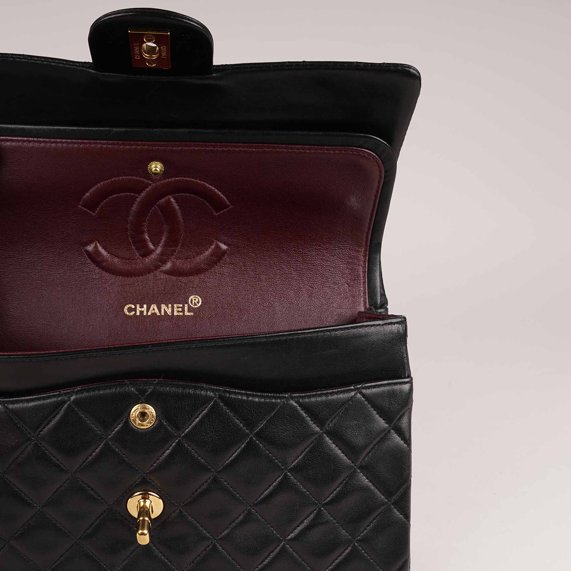 Classic Medium Double Flap Bag Black - CHANEL - Affordable Luxury image