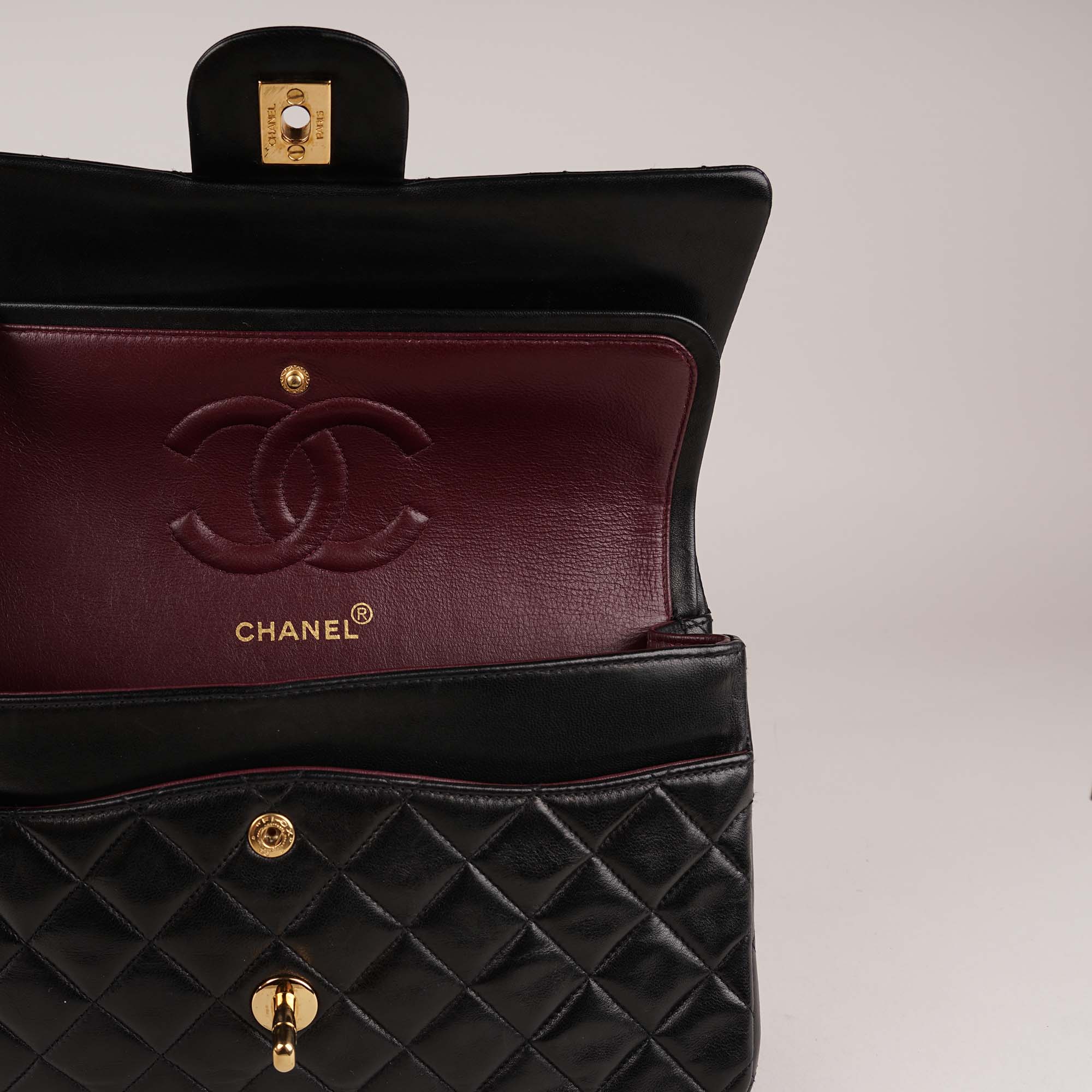 Classic Medium Double Flap Bag Black - CHANEL - Affordable Luxury image