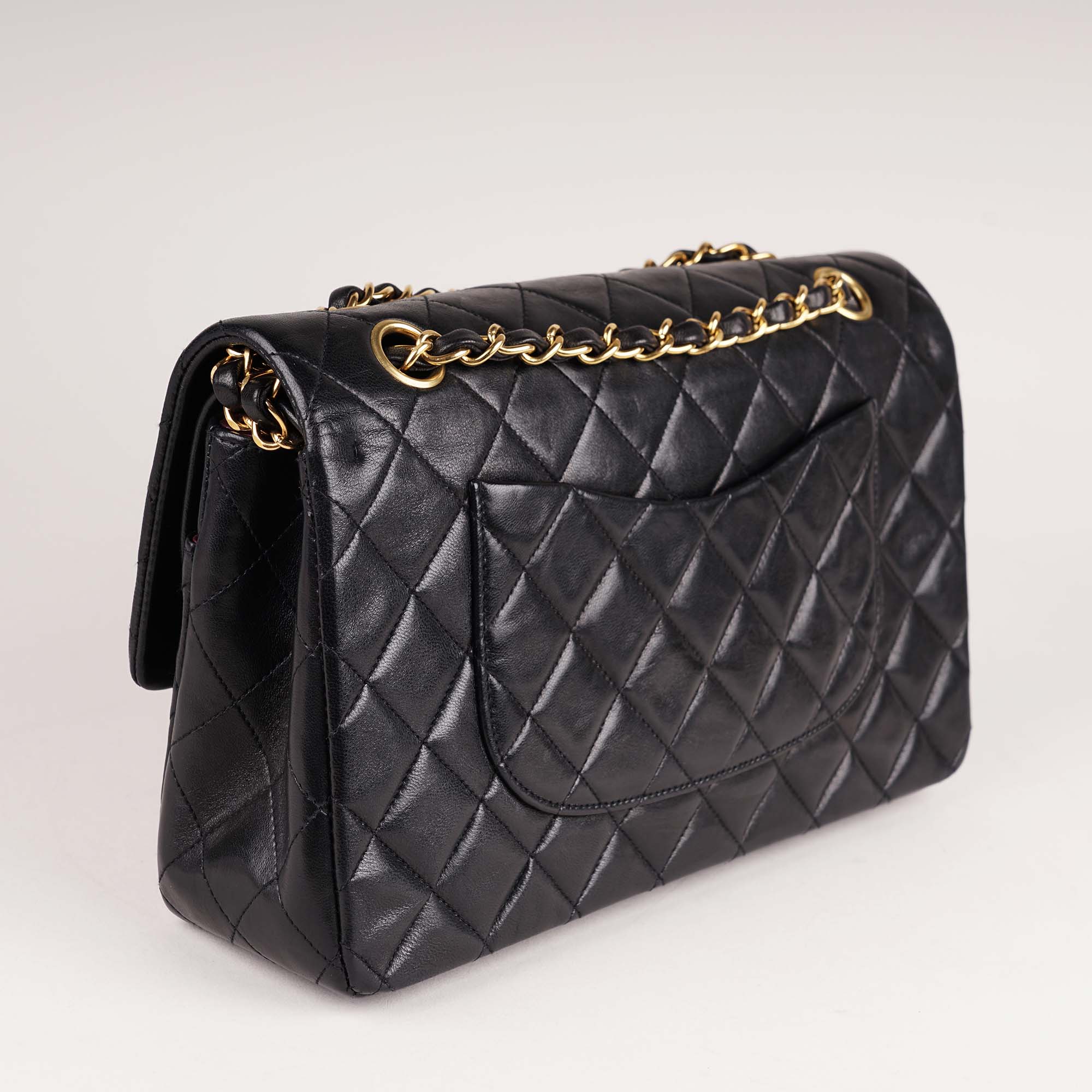 Classic Medium Double Flap Bag Black - CHANEL - Affordable Luxury image