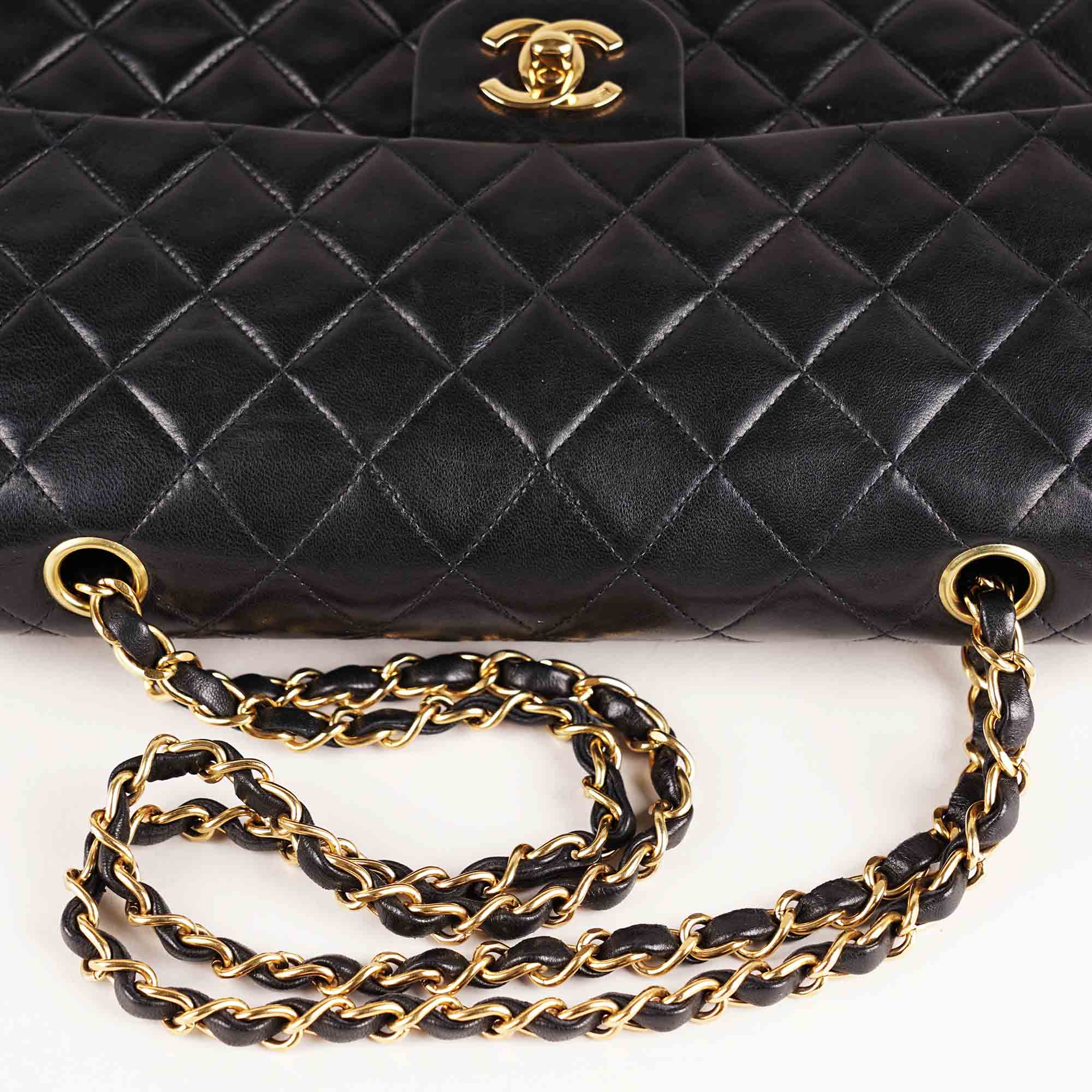 Classic Medium Double Flap Bag Black - CHANEL - Affordable Luxury image