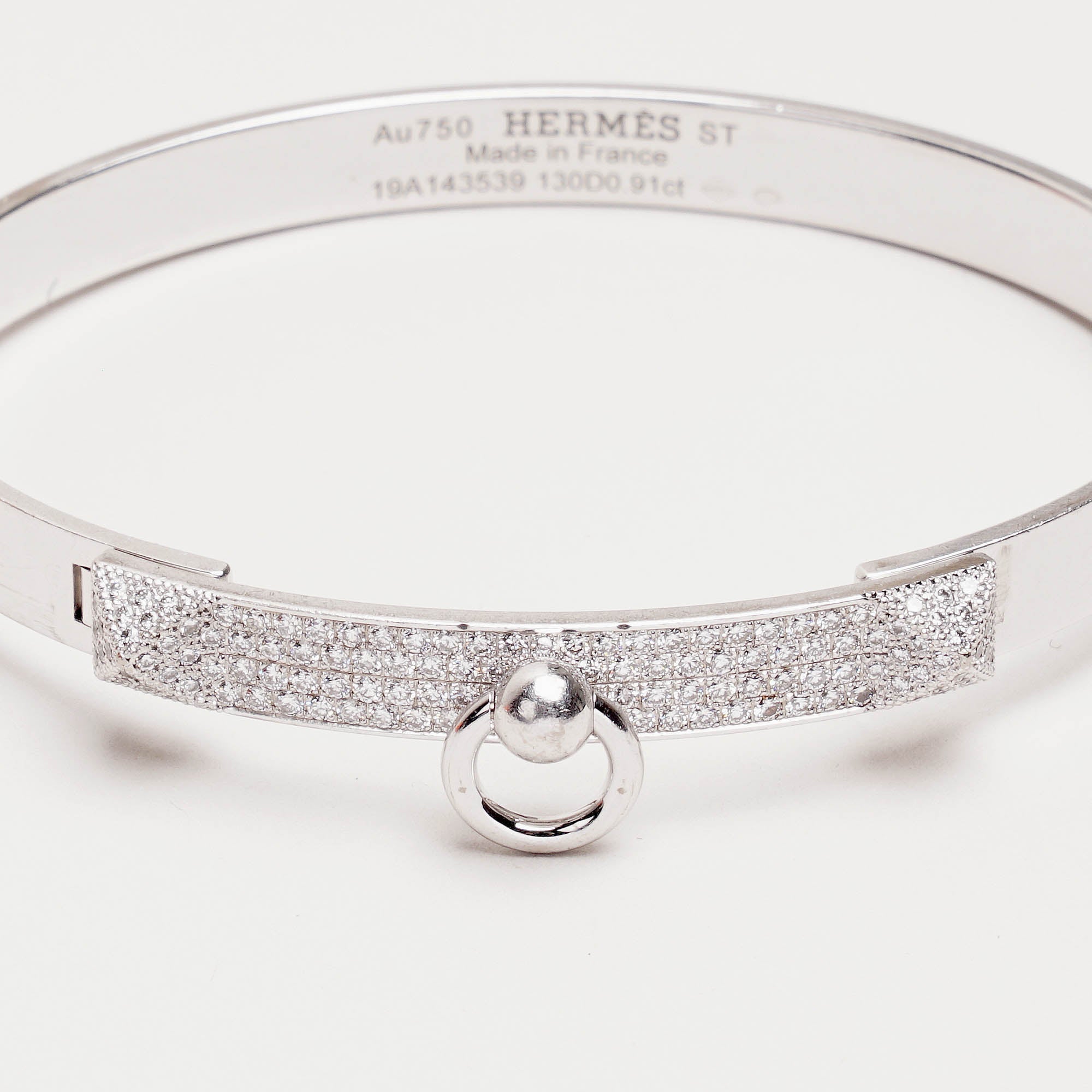 Collier de Chien Bracelet 18K White Gold/Diamonds - HERMÈS - Affordable Luxury image