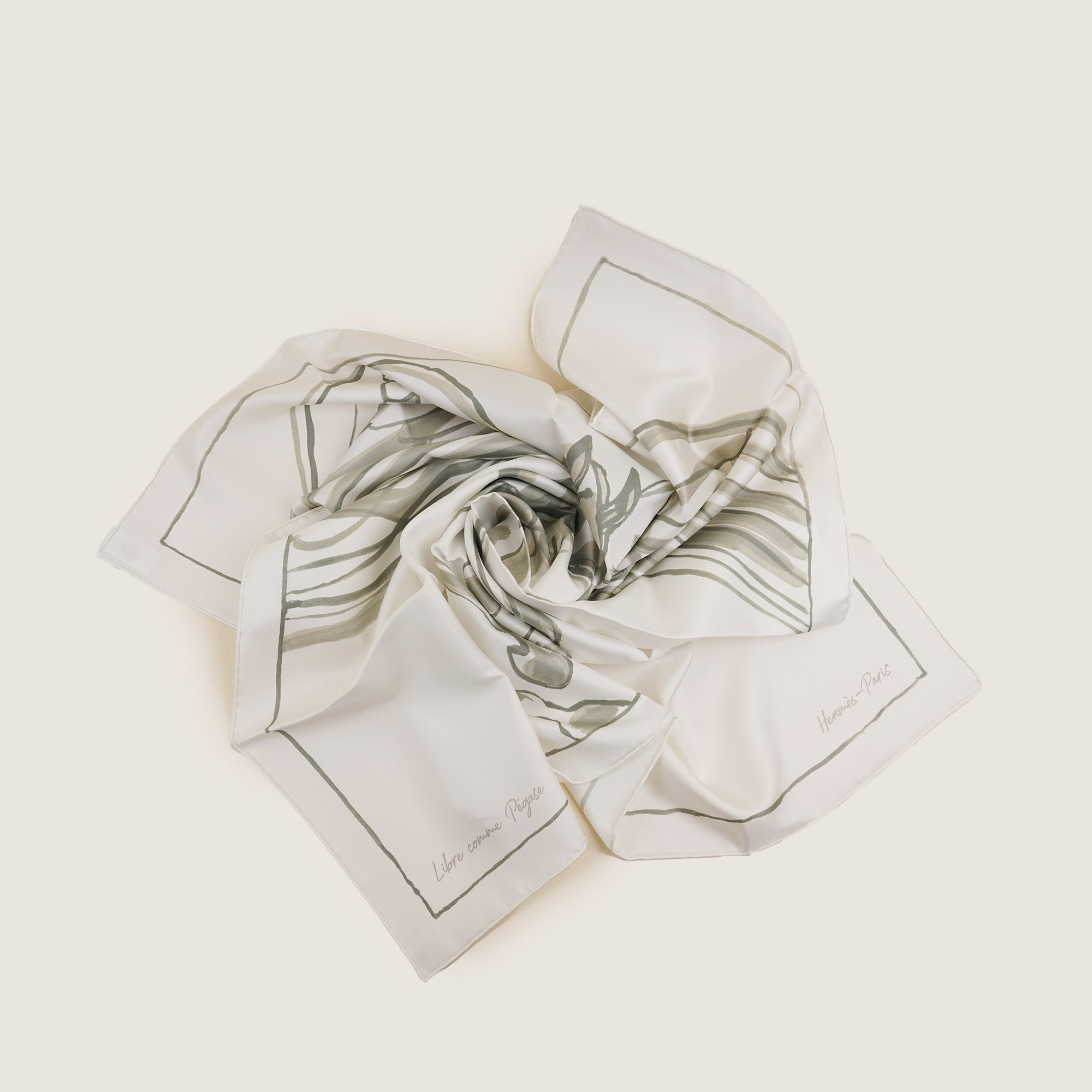 Comme De Pegase Silk Scarf 90 - HERMÈS - Affordable Luxury image