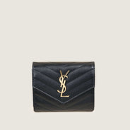 Compact Trifold Wallet - SAINT LAURENT - Affordable Luxury thumbnail image