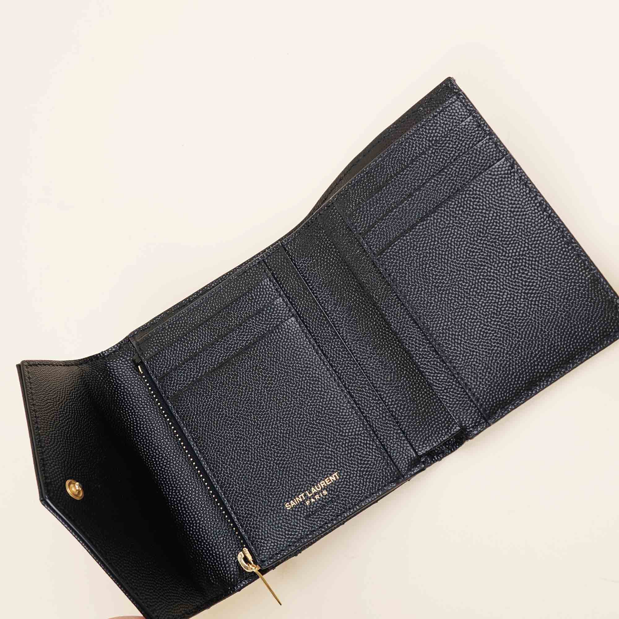 Compact Trifold Wallet - SAINT LAURENT - Affordable Luxury image