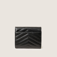 Compact Trifold Wallet - SAINT LAURENT - Affordable Luxury thumbnail image