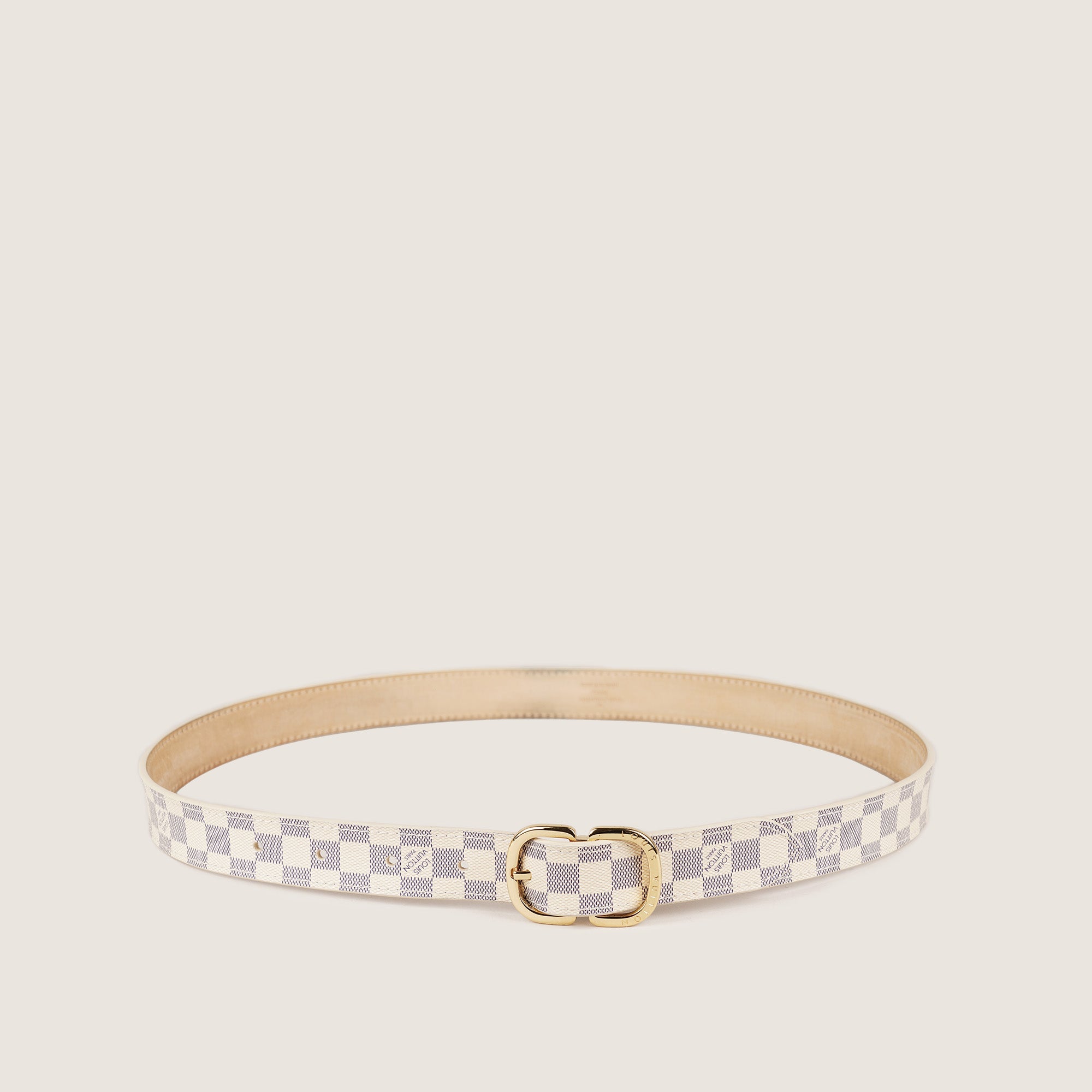 Damier Azur Mini Belt 75 - LOUIS VUITTON - Affordable Luxury