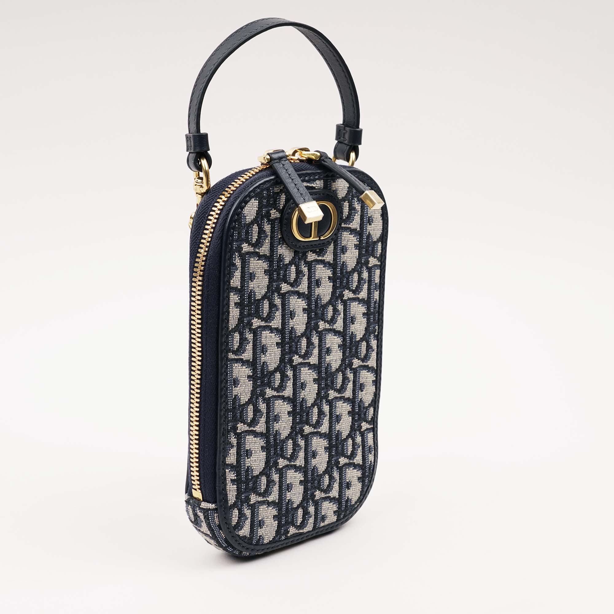 Dior Phone Holder Blue Bag - CHRISTIAN DIOR - Affordable Luxury image
