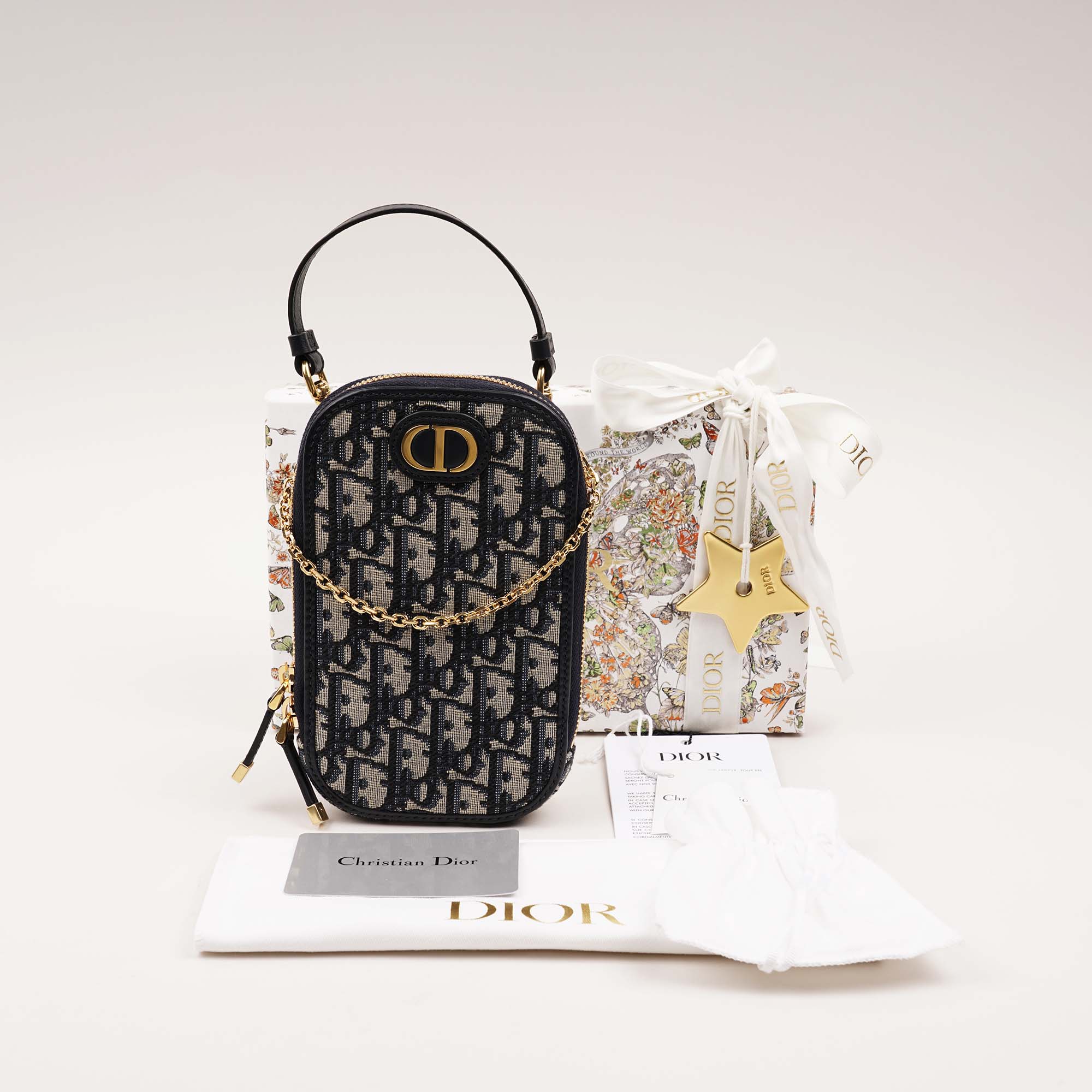 Dior Phone Holder Blue Bag - CHRISTIAN DIOR - Affordable Luxury image
