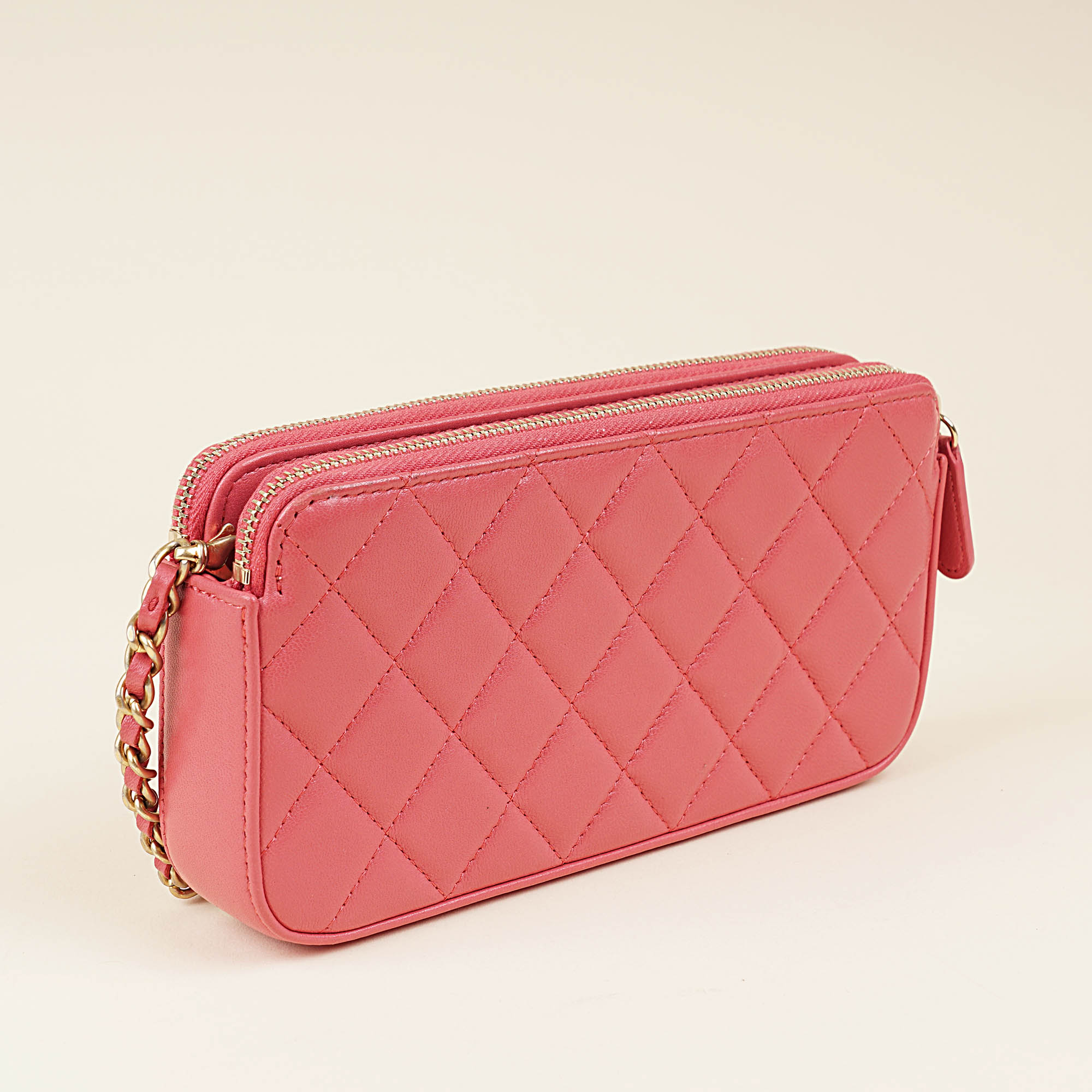 Double Zip Clutch Bag - CHANEL - Affordable Luxury image