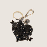 Embellished Heart Bag Charm - PRADA - Affordable Luxury thumbnail image