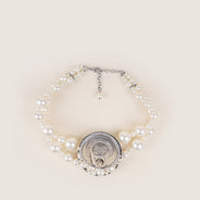 Faux Pearl & Crystal Soup Can Choker Necklace - CHANEL - Affordable Luxury thumbnail image