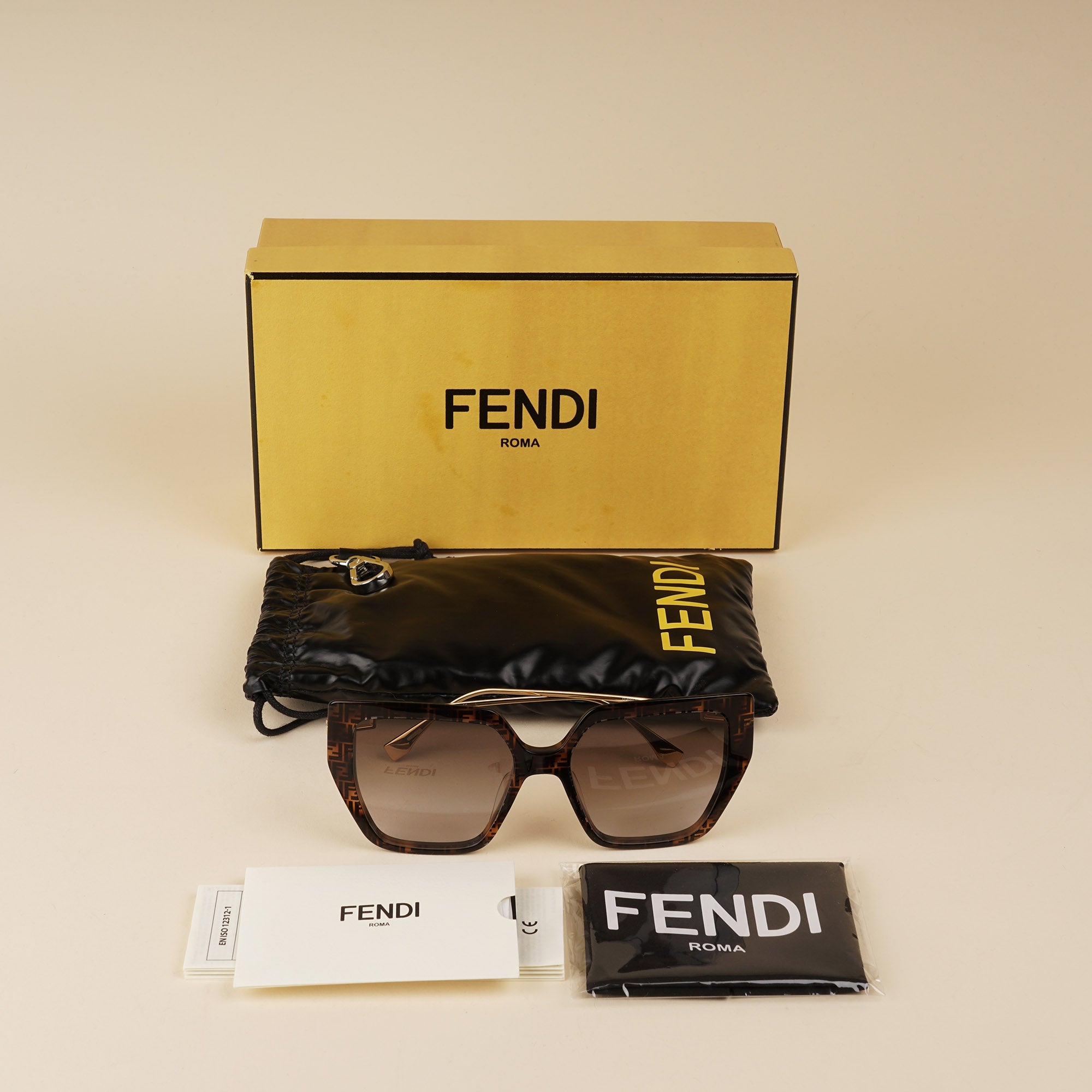 FF Square Frame Sunglasses - FENDI - Affordable Luxury image