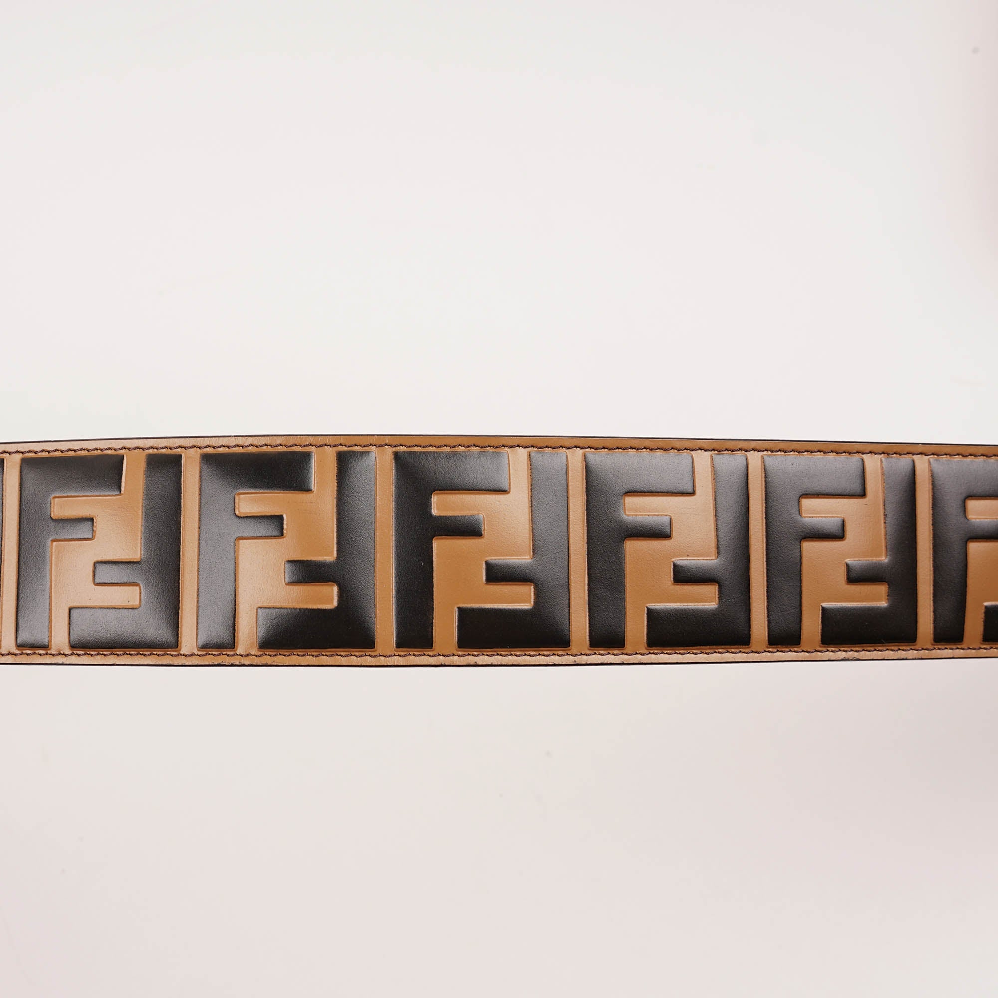FF Strap You Brown Zucca Leather - FENDI - Affordable Luxury image