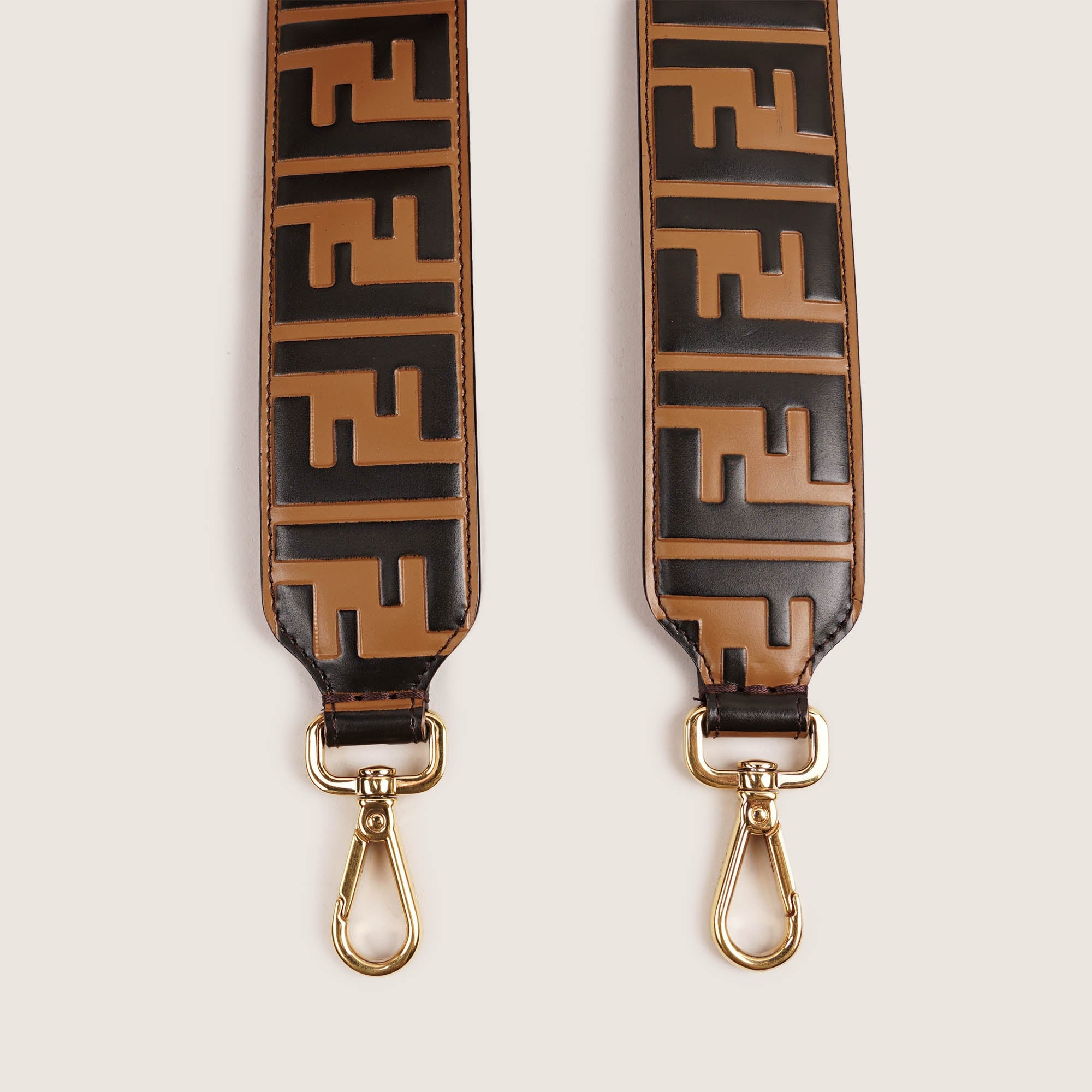FF Strap You Brown Zucca Leather - FENDI - Affordable Luxury